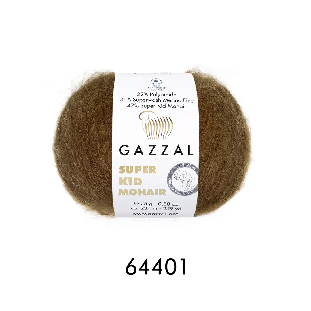 Gazzal Super Kid Mohair - Yumuşak & Hafif Lux Örgü İpi (25g)