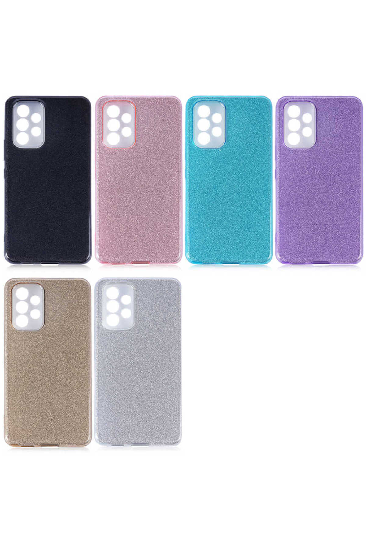 Galaxy A73 Kılıf Shining Silikon - Gümüş