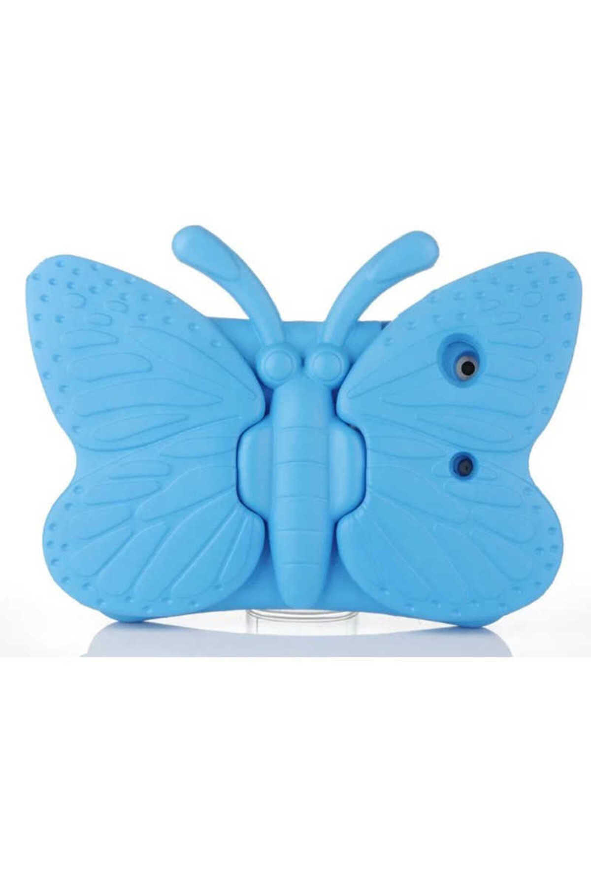 Galaxy Tab A 10.1 (2019) T510 Uyumlu LCKC Butterfly Standlı Tablet Kılıf-Mavi
