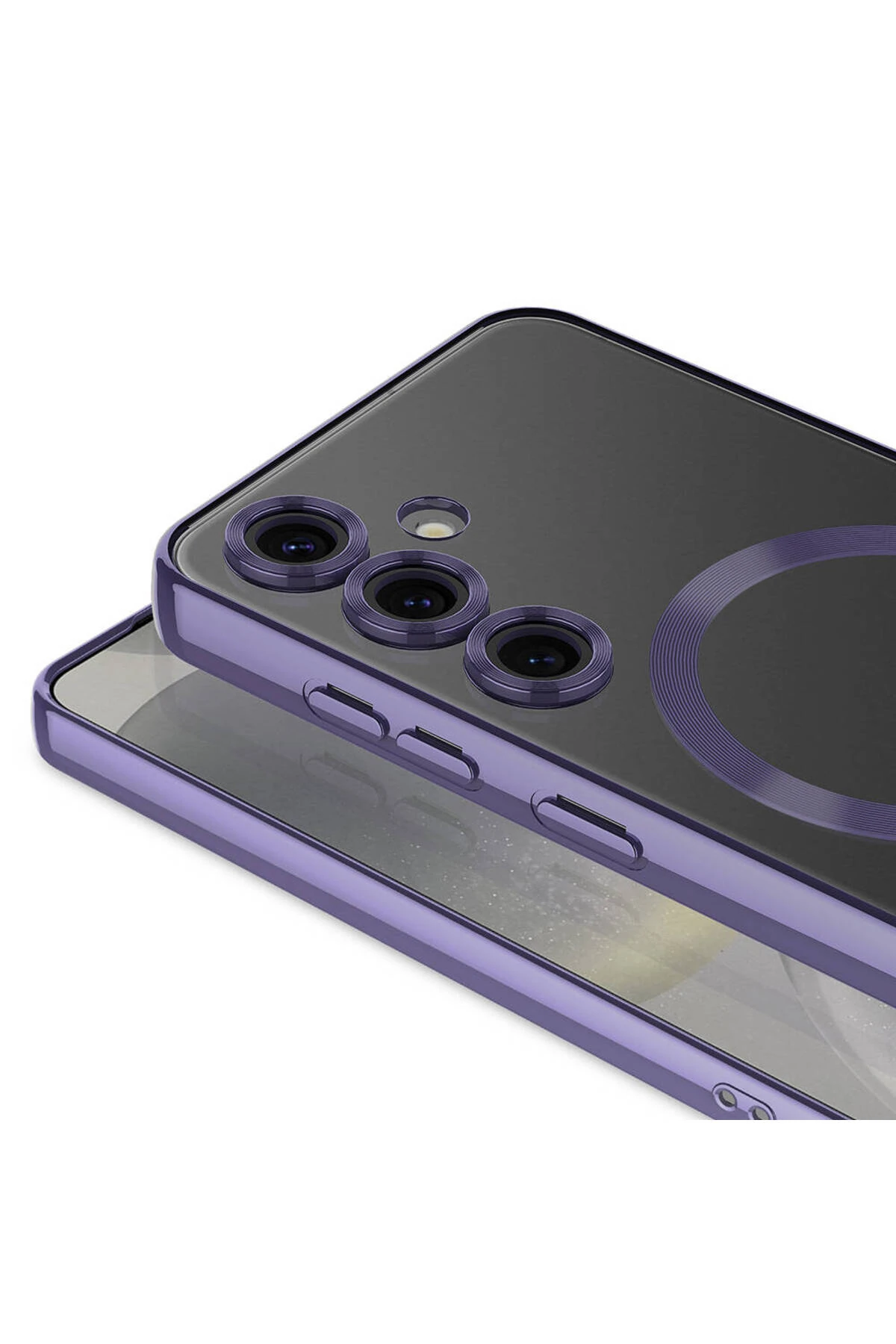 Galaxy S24 Plus Uyumlu Kamera Korumalı Magsafe Wireless Şarj Özellikli UCY Demre Kılıf-Deri