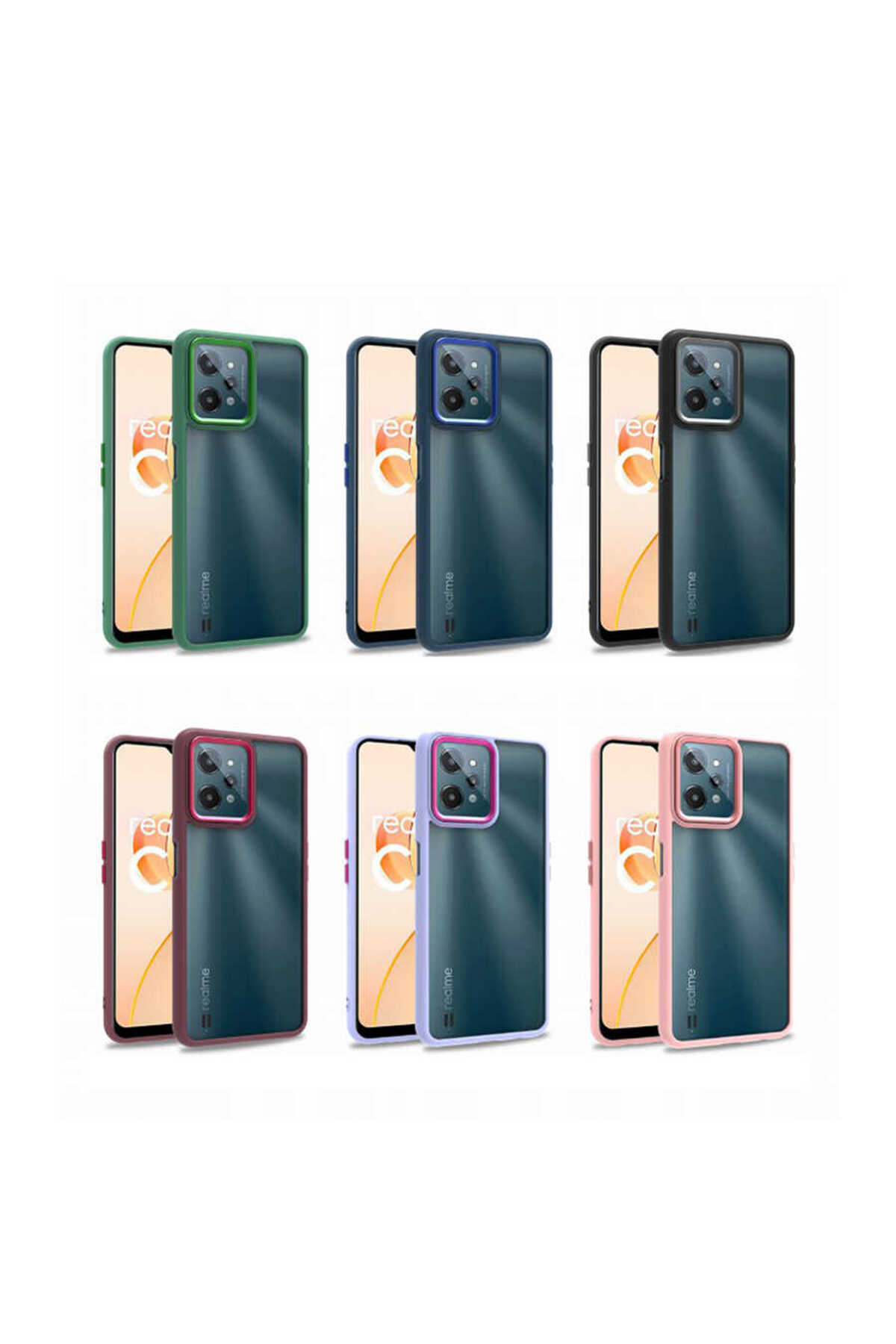 Realme C31 Kılıf MSCS Flora Kapak - Rose Gold