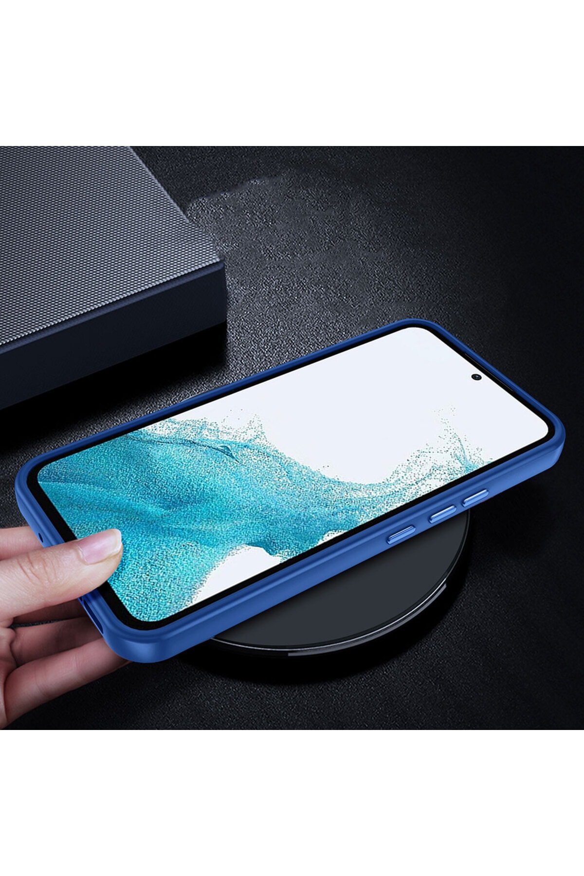 Galaxy A34 Kılıf ECRZ Flora Kapak - Lacivert