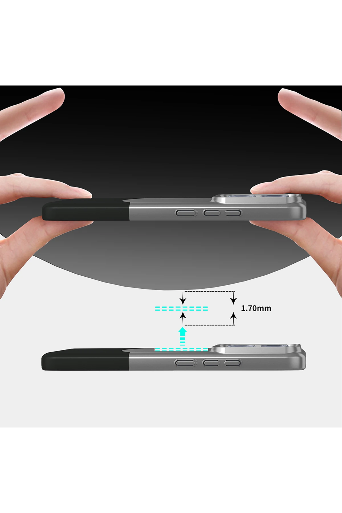 14T Pro Uyumlu  Kılıf Mıknatıslı Duble Kapak - Lacivert