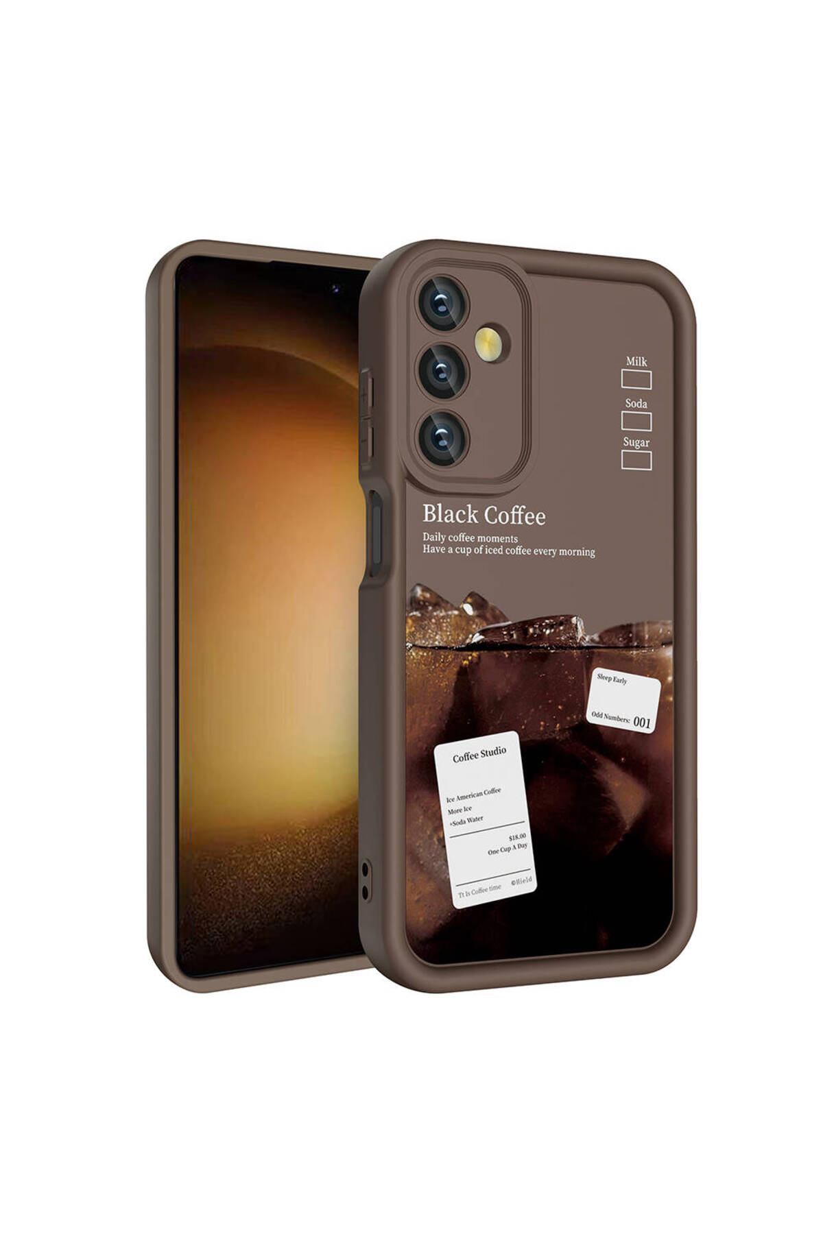 Galaxy A25 Kılıf Kamera Korumalı Baskılı Arka Yüzey OMSY Klas Kapak - Beyaz