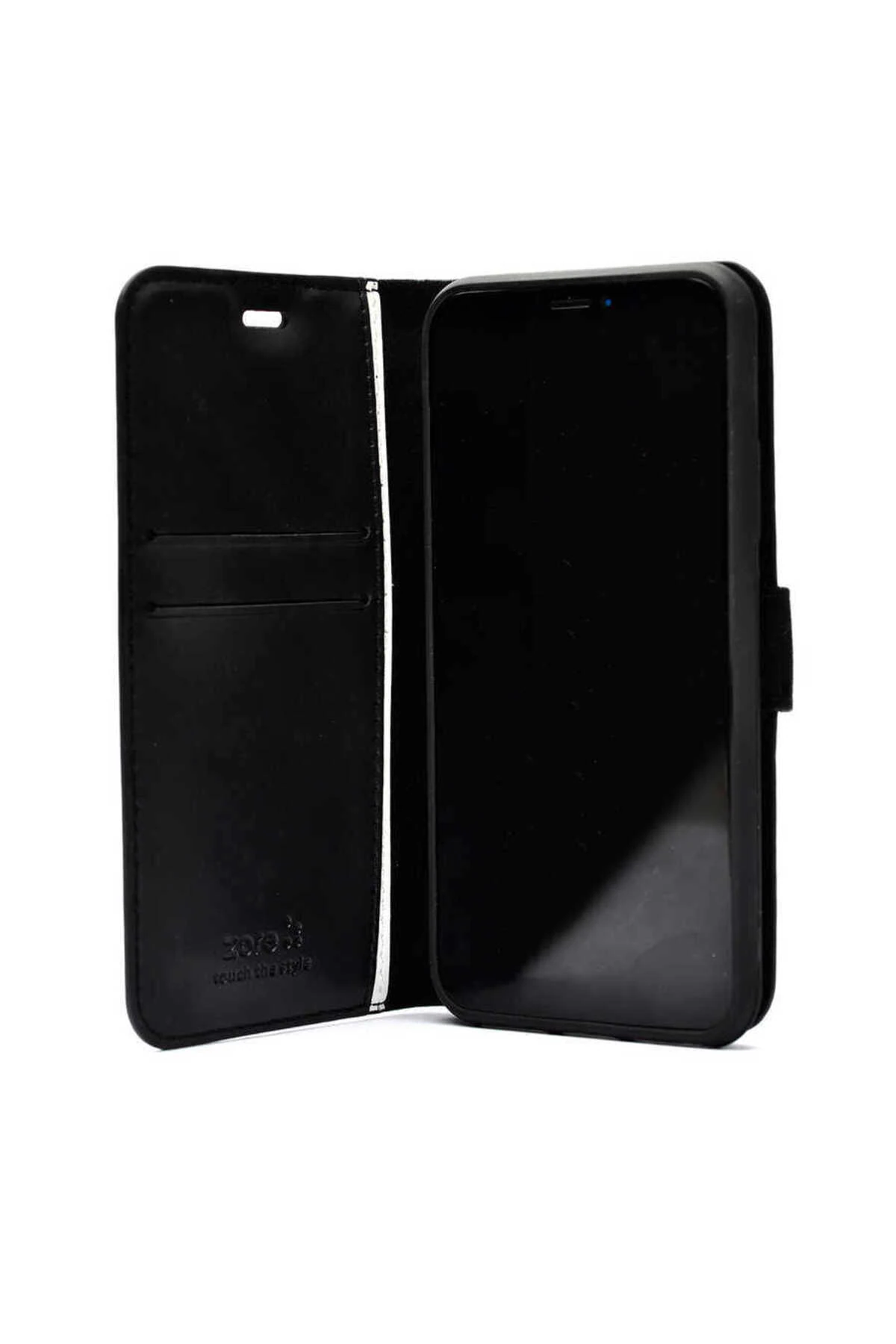 Galaxy A13 5G Kılıf EFFX Kar Deluxe Kapaklı Kılıf - Siyah