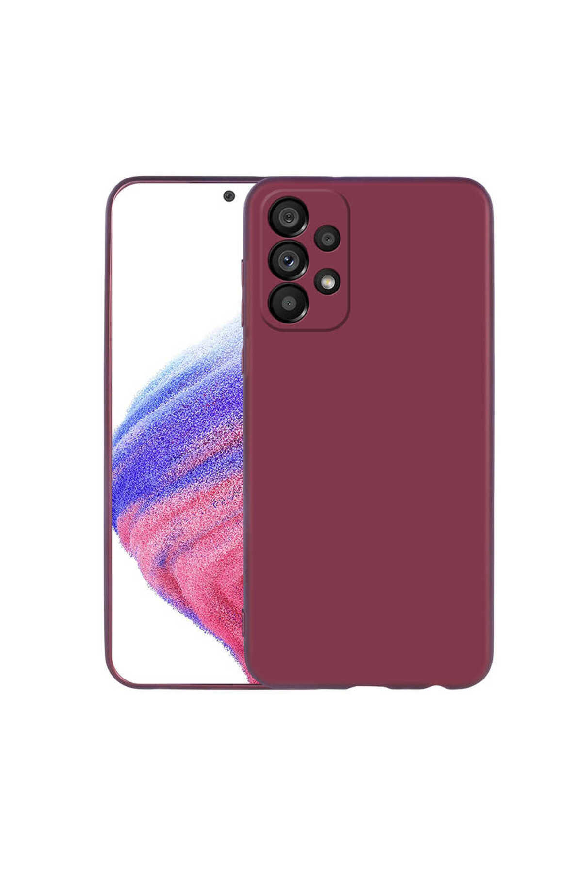 Galaxy A33 5G Kılıf LCKC Premier Silikon Kapak - Mürdüm