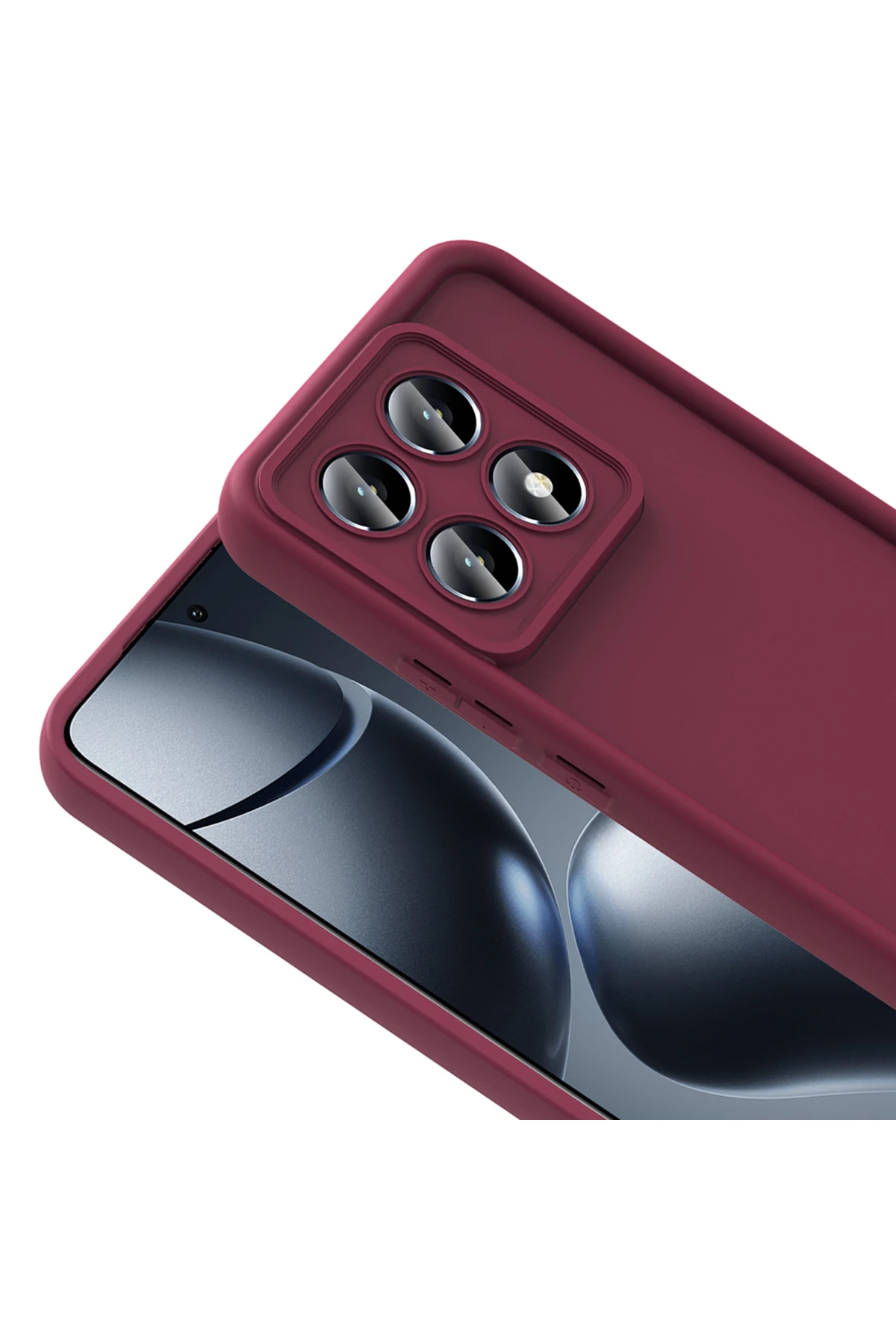 14T Pro Kılıf Kamera Korumalı NXXA Ananas Kapak - Mürdüm