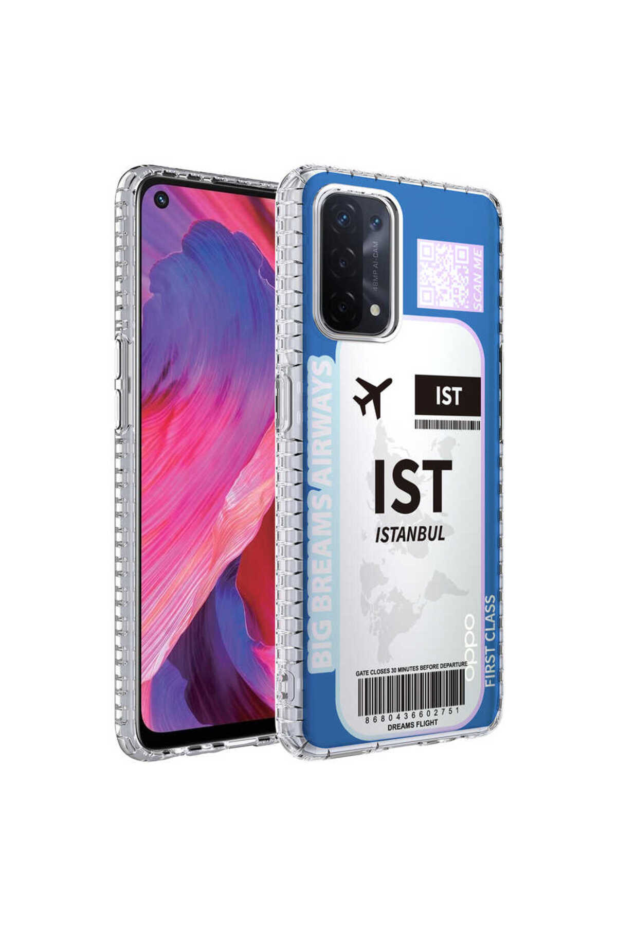 A74 4G Kılıf Airbag Kenarlı Renkli Desenli Silikon NXXA Elegans Kapak - NO4