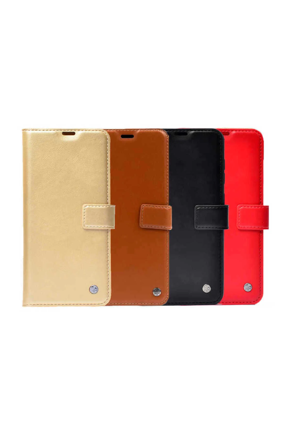 Galaxy M23 Kılıf FZD Kar Deluxe Kapaklı Kılıf - Kırmızı