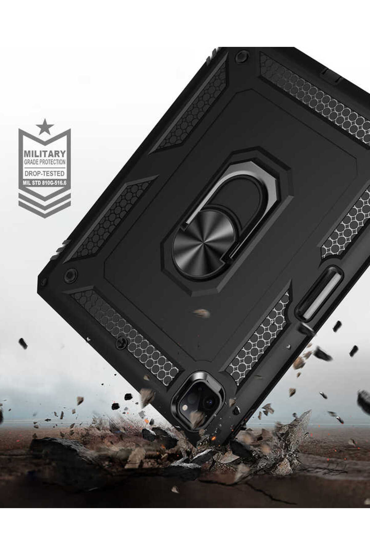 iPad Pro 12.9 2020 (4.Nesil) - Uyumlu Uyumlu TKDW Tablet Vega Kapak-Kırmızı