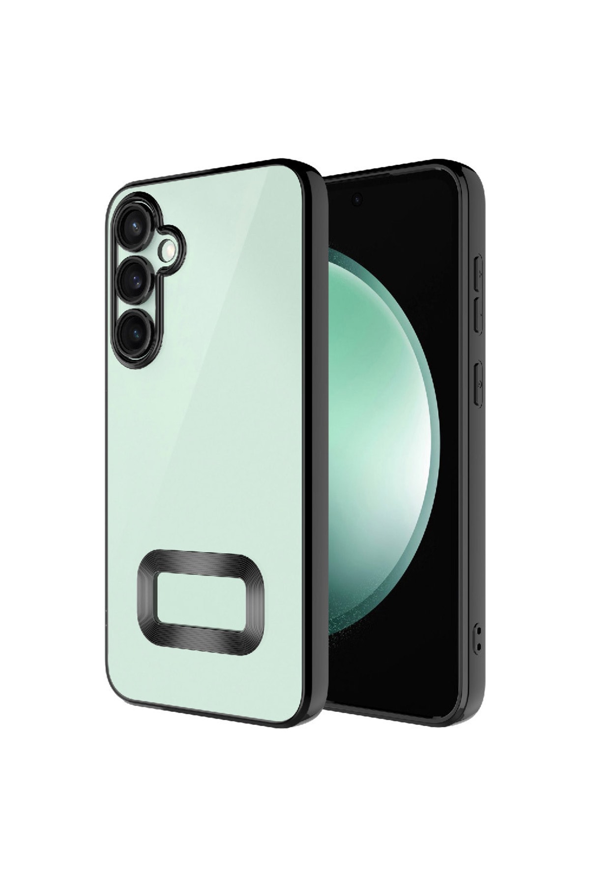 Galaxy A26 Kılıf Kamera Korumalı Logo Gösteren ECRZ Omega Kapak - Siyah