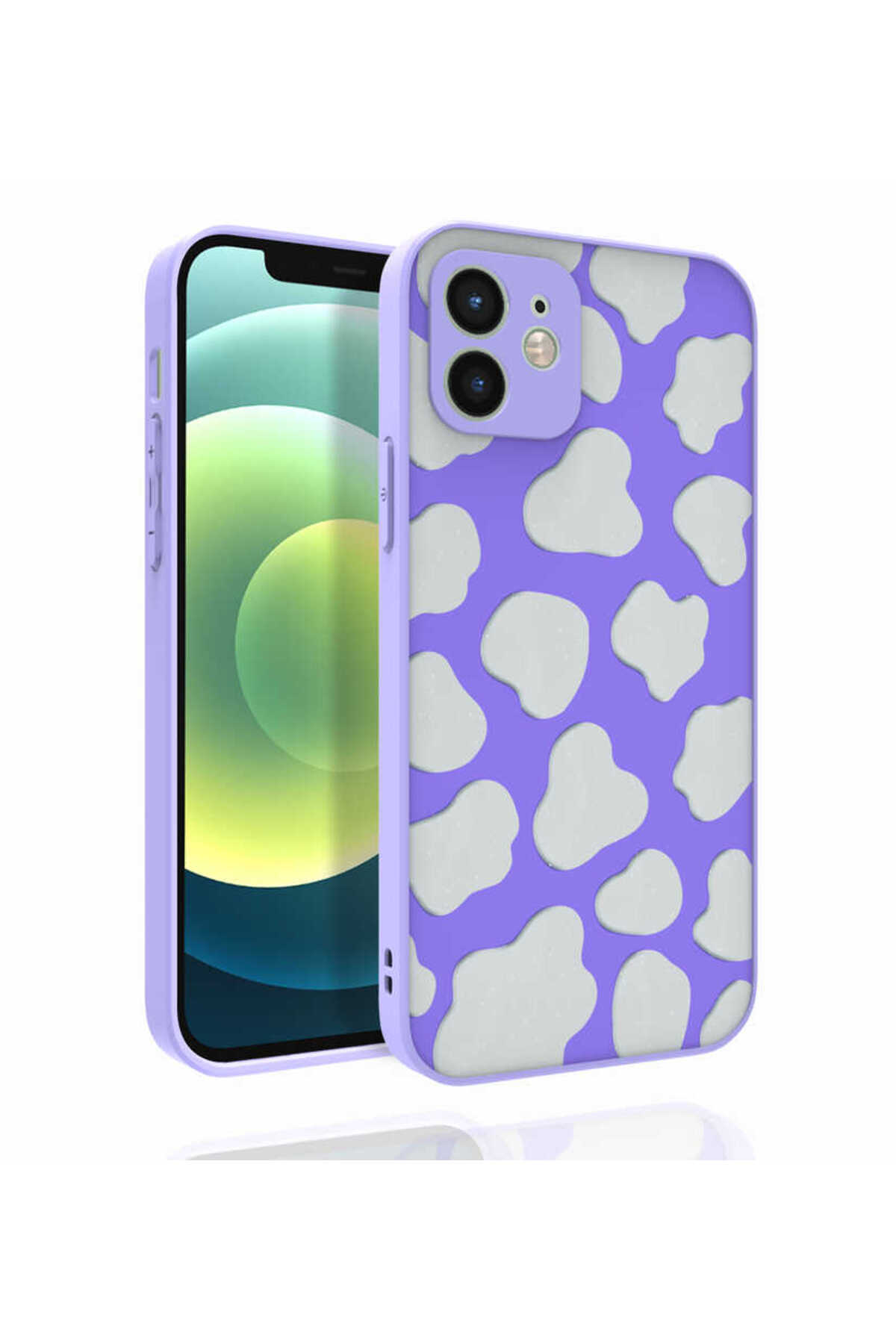 iPhone 12 Uyumlu Desenli Kamera Korumalı Parlak HZRV Nora Kılıf-NO6