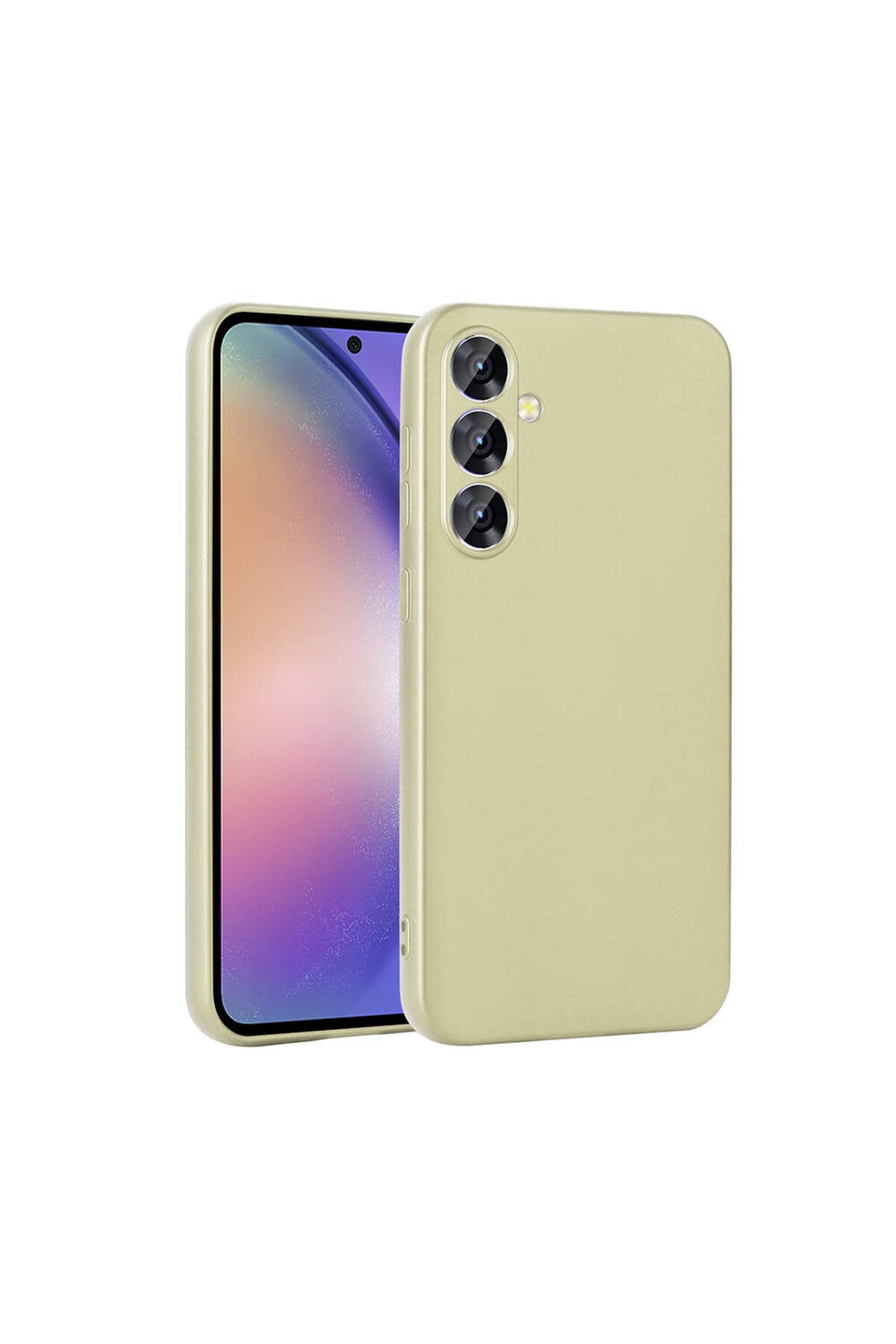 Galaxy A55 Kılıf TKNC Premier Silikon Kapak - Gold