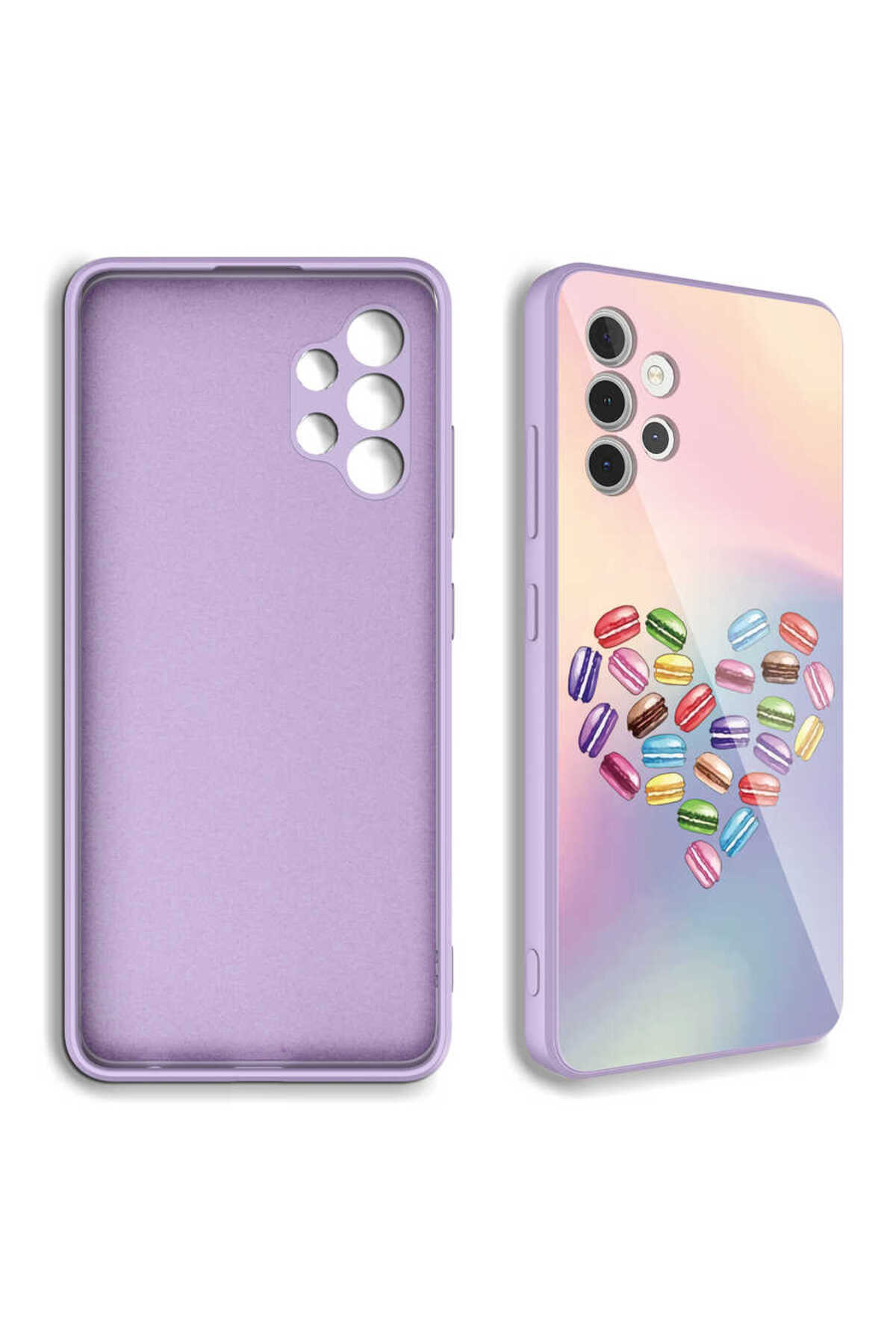 Galaxy A32 4G Kılıf Kamera Korumalı Desenli Sert Silikon KHYR Epoksi Kapak - NO1