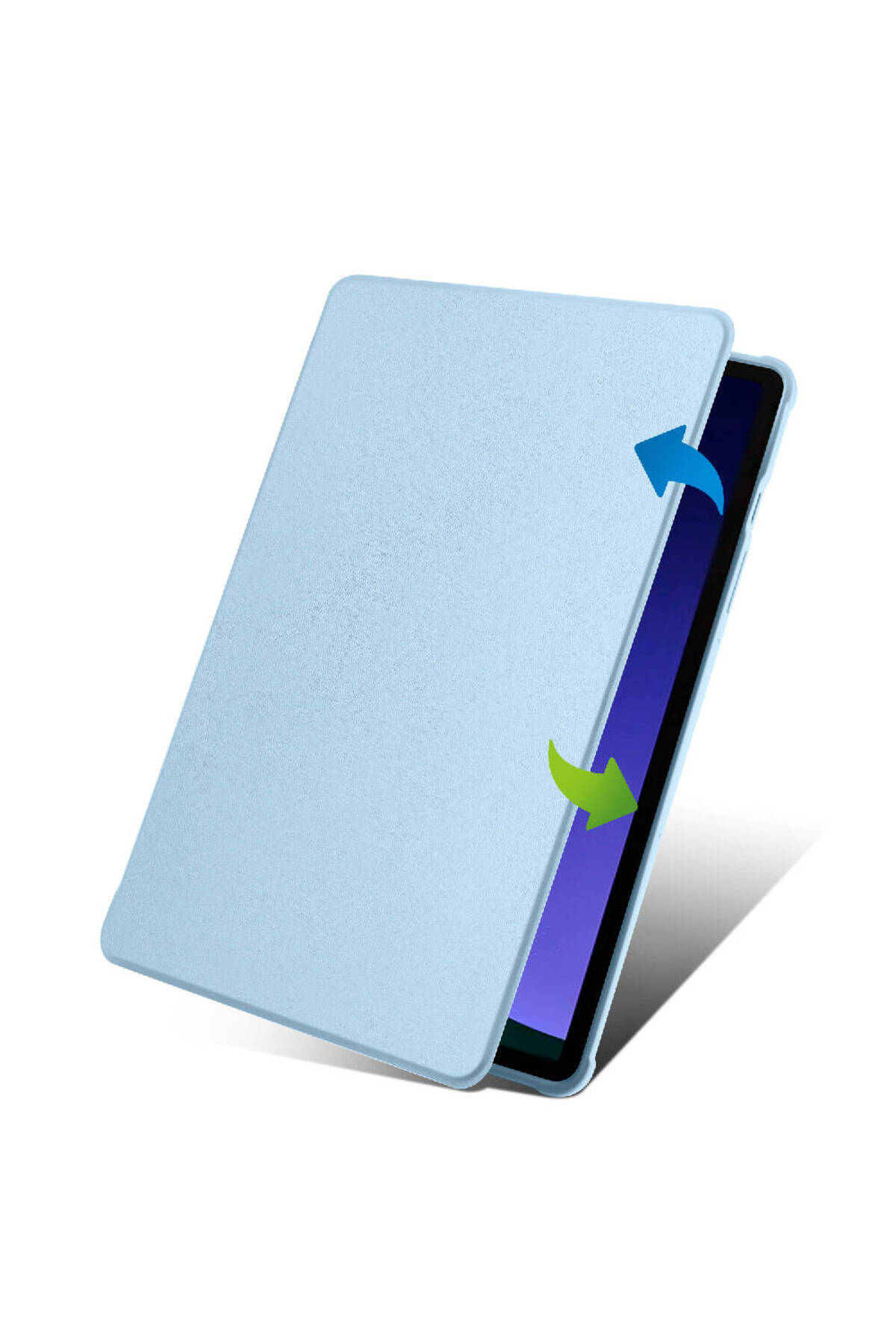 Galaxy Tab S9 Kılıf Uyumlu HZRV Termik Kalem Bölmeli Dönebilen Standlı Kılıf-Lavendery Gray