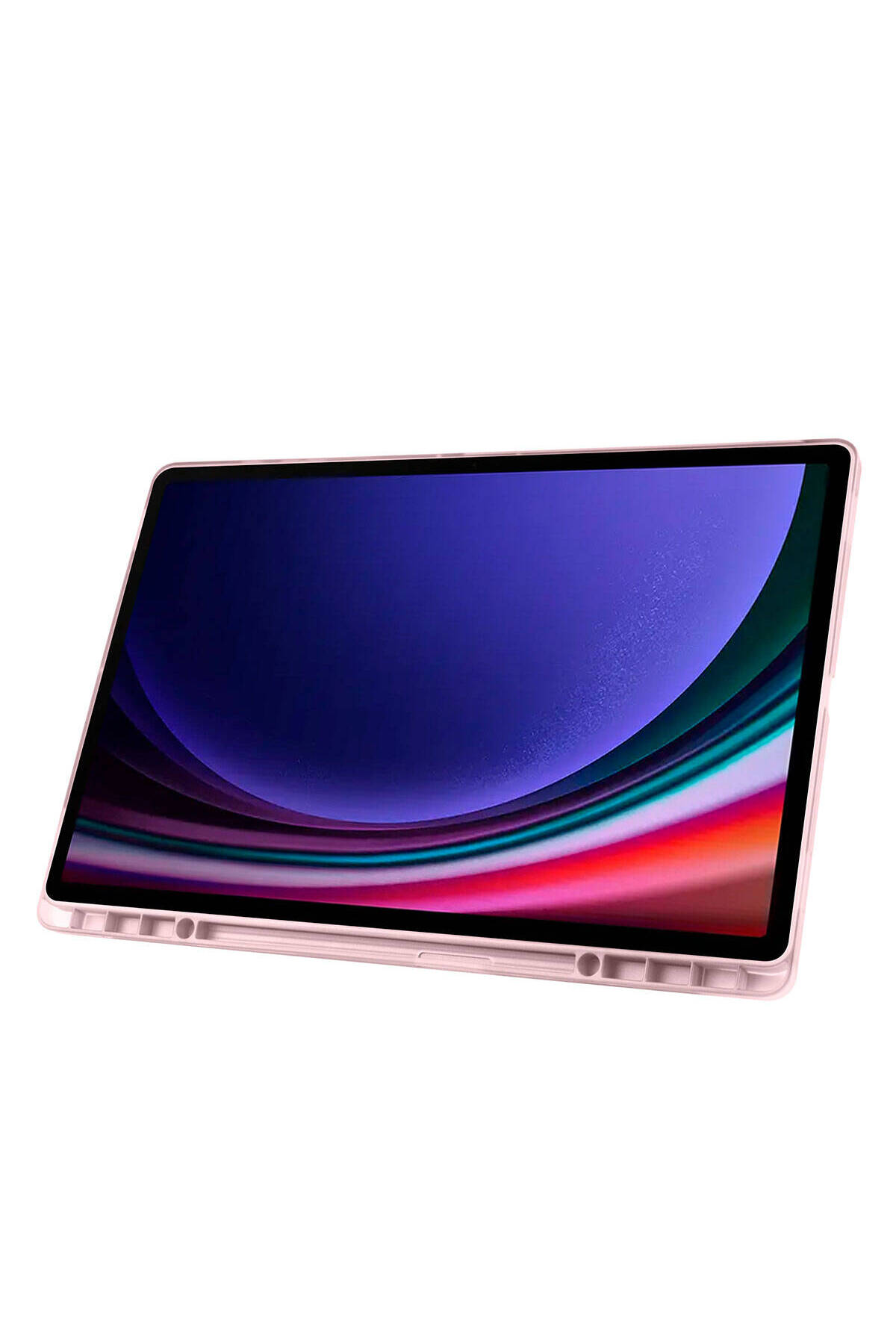 Galaxy Tab S10 Ultra Kılıf MXSP Tri Folding Kalem Bölmeli Standlı Kılıf - Kırmızı Uyumlu