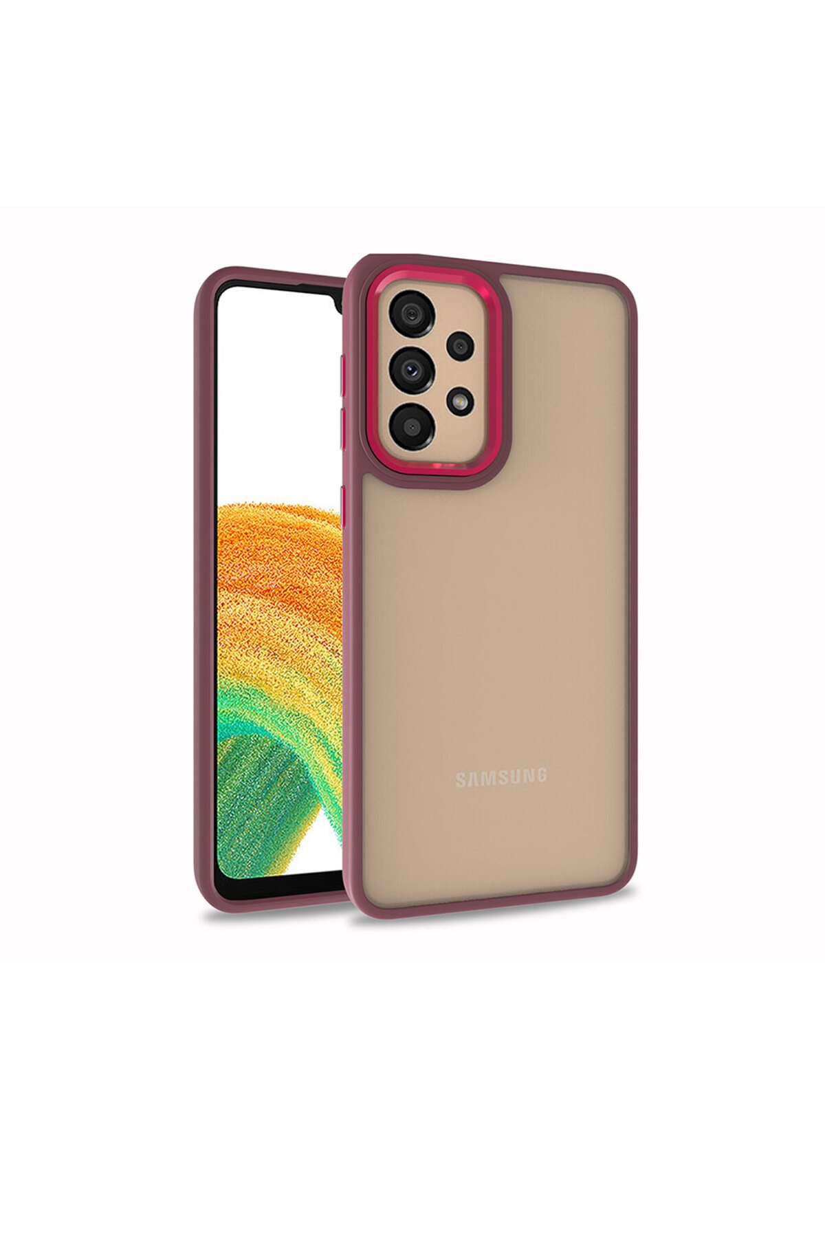 Galaxy A73 Kılıf MXSP Flora Kapak - Rose Gold