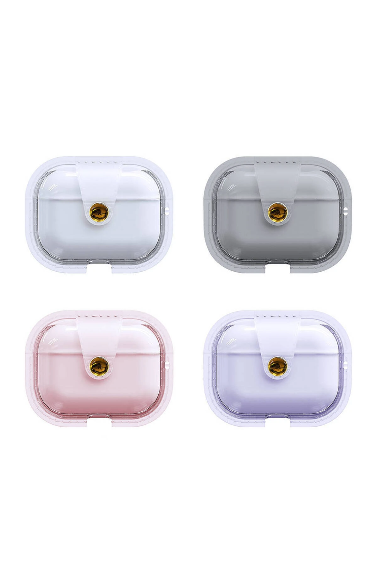 Air-Pods Pro MXSP Airbag 33 Darbelere Karşı Dayanıklı Magnetik Kılıf-Mor