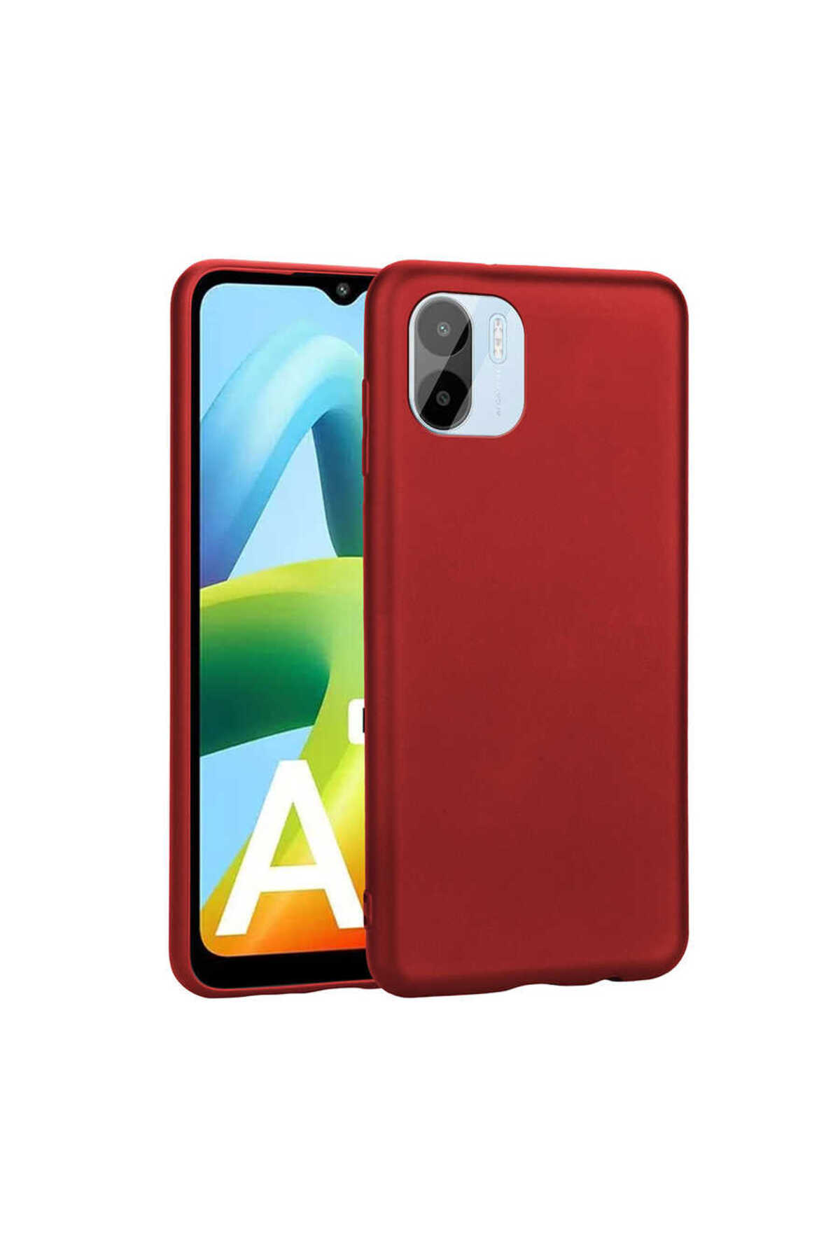 Redmi A1 Kılıf MKST Premier Silikon Kapak - Kırmızı