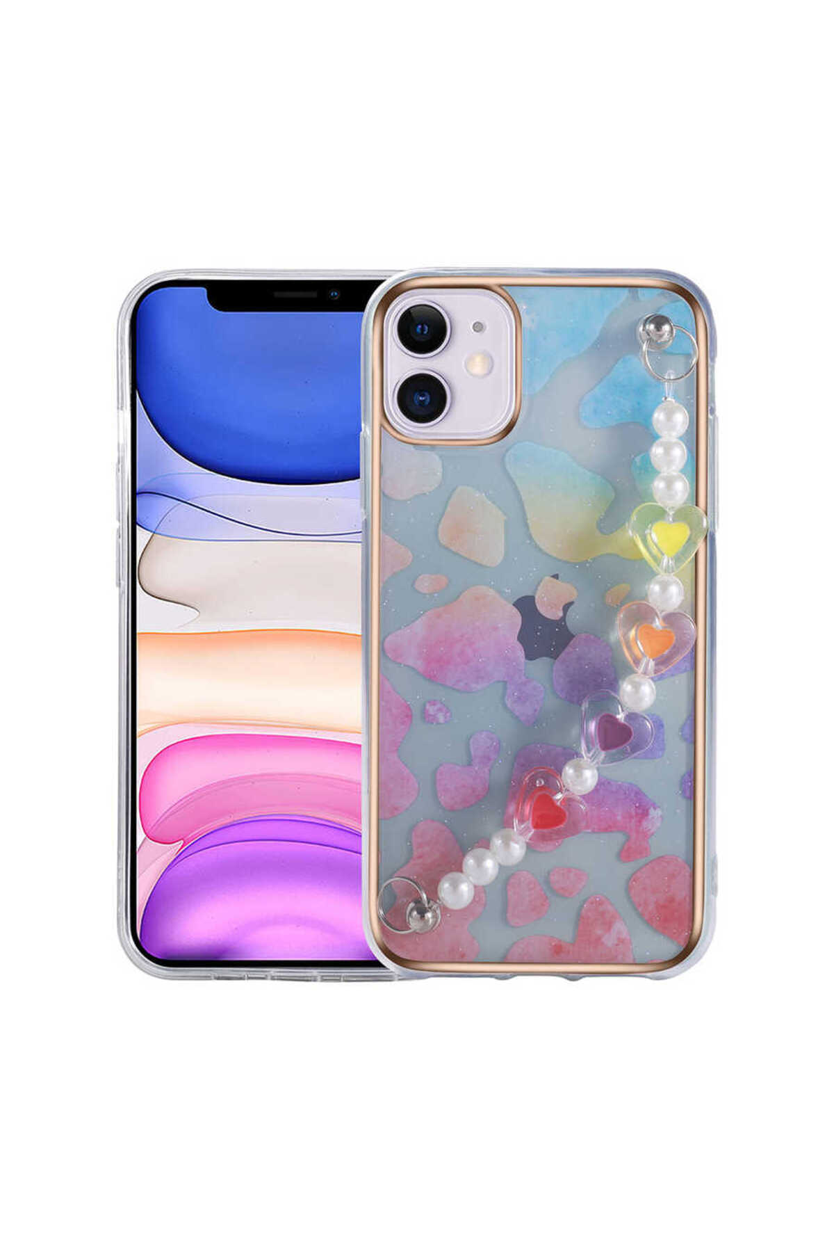 iPhone 12 Uyumlu HZRV Pilla Kılıf-Colorful