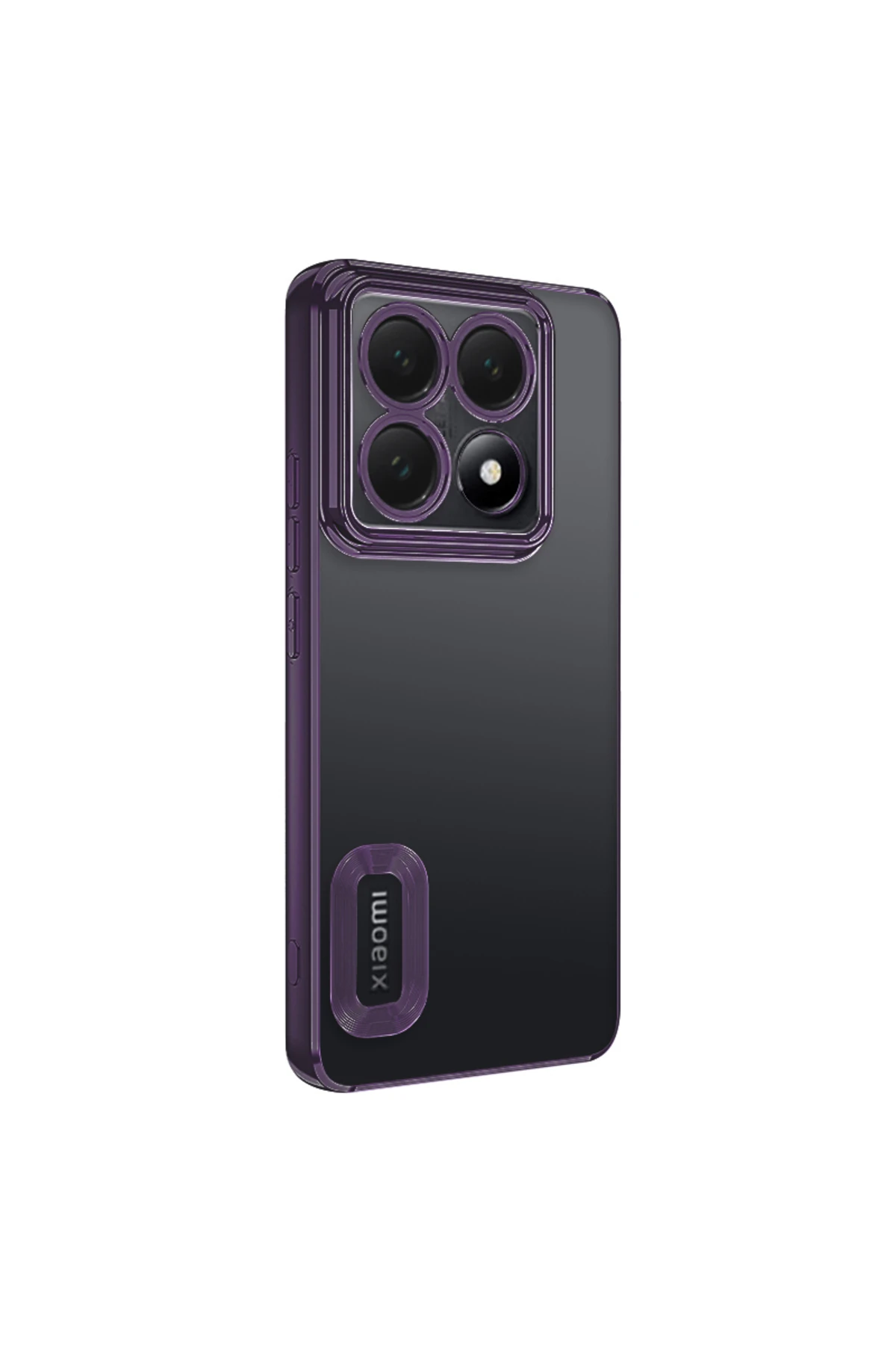 14T Pro Kılıf Kamera Korumalı Logo Gösteren LKM Omega Kapak - Derin Mor