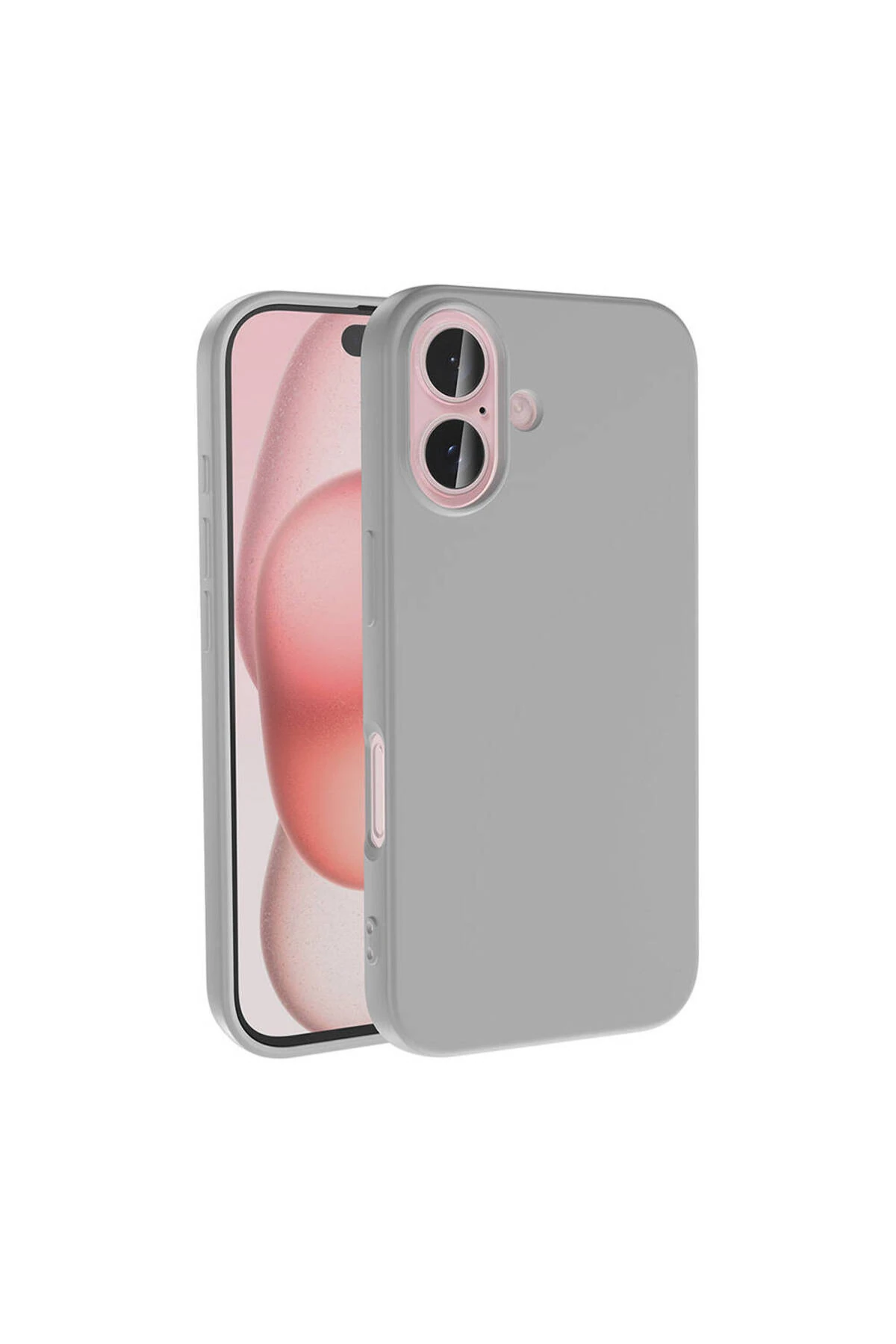 Apple iPhone 16 Plus Kılıf LCKC LSR Lansman Kapak-Gümüş