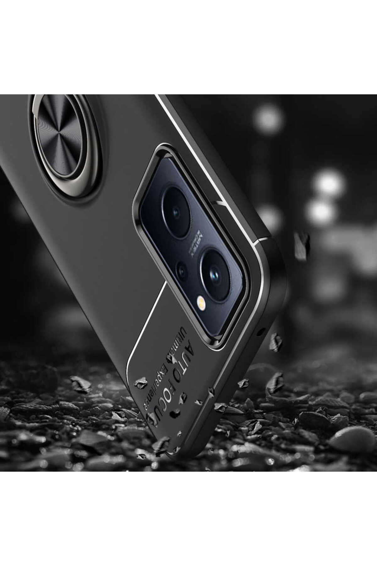 A36 Kılıf LCKC Ravel Silikon Kapak - Siyah-Rose Gold