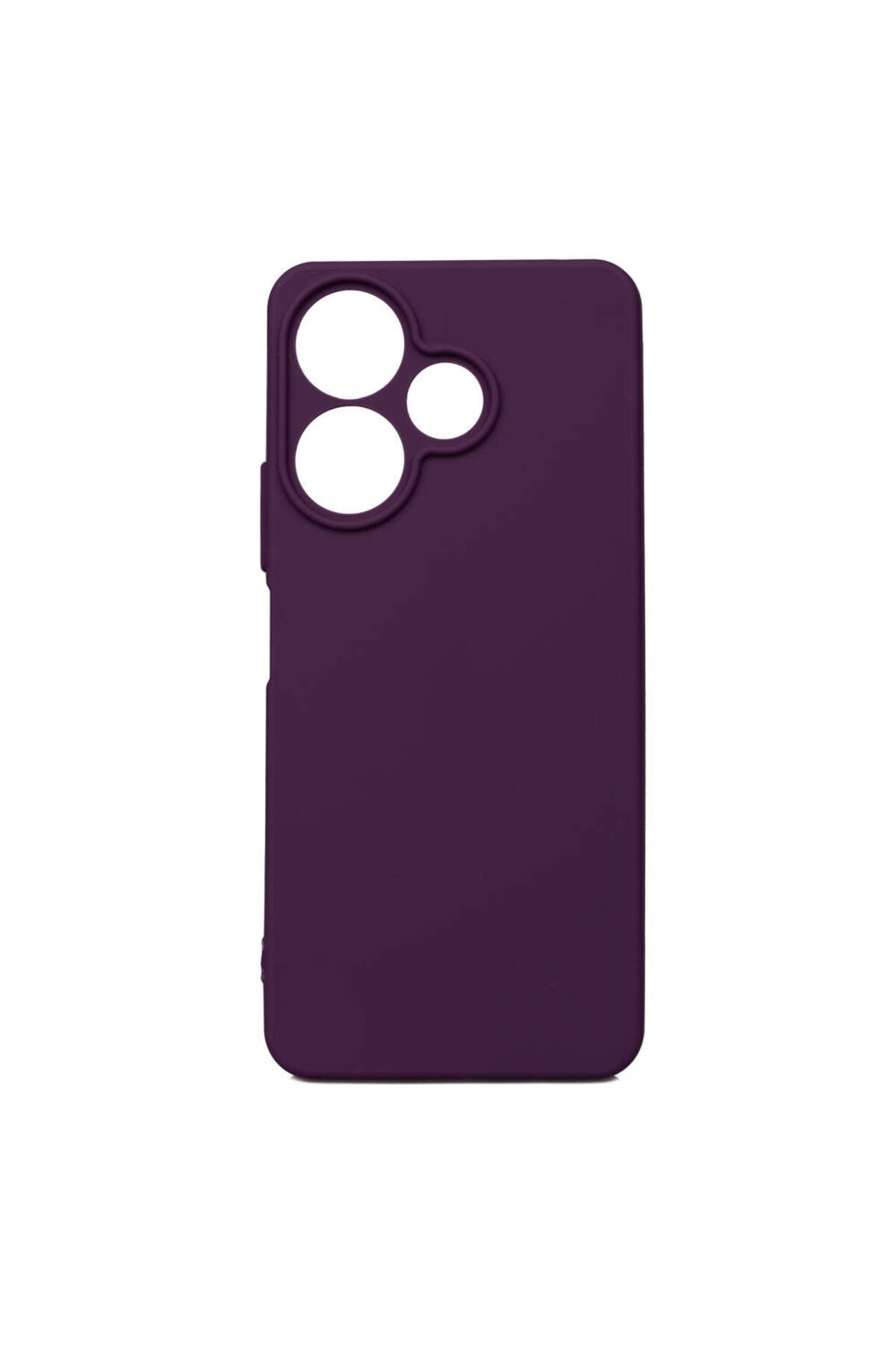 Redmi 13 4G Kılıf MKST Biye Silikon - Siyah