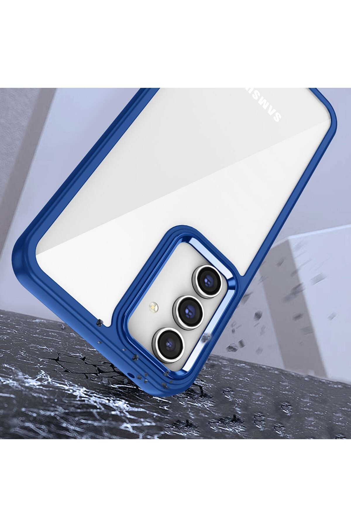 Galaxy A34 Kılıf ECRZ Flora Kapak - Lacivert
