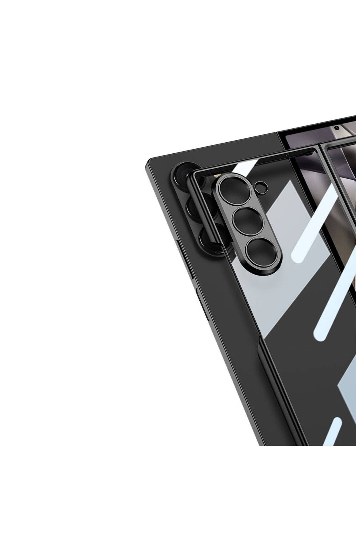 Galaxy Z Fold 6 Kılıf BTBM Full Camlı Kıpta Kapak-Gold