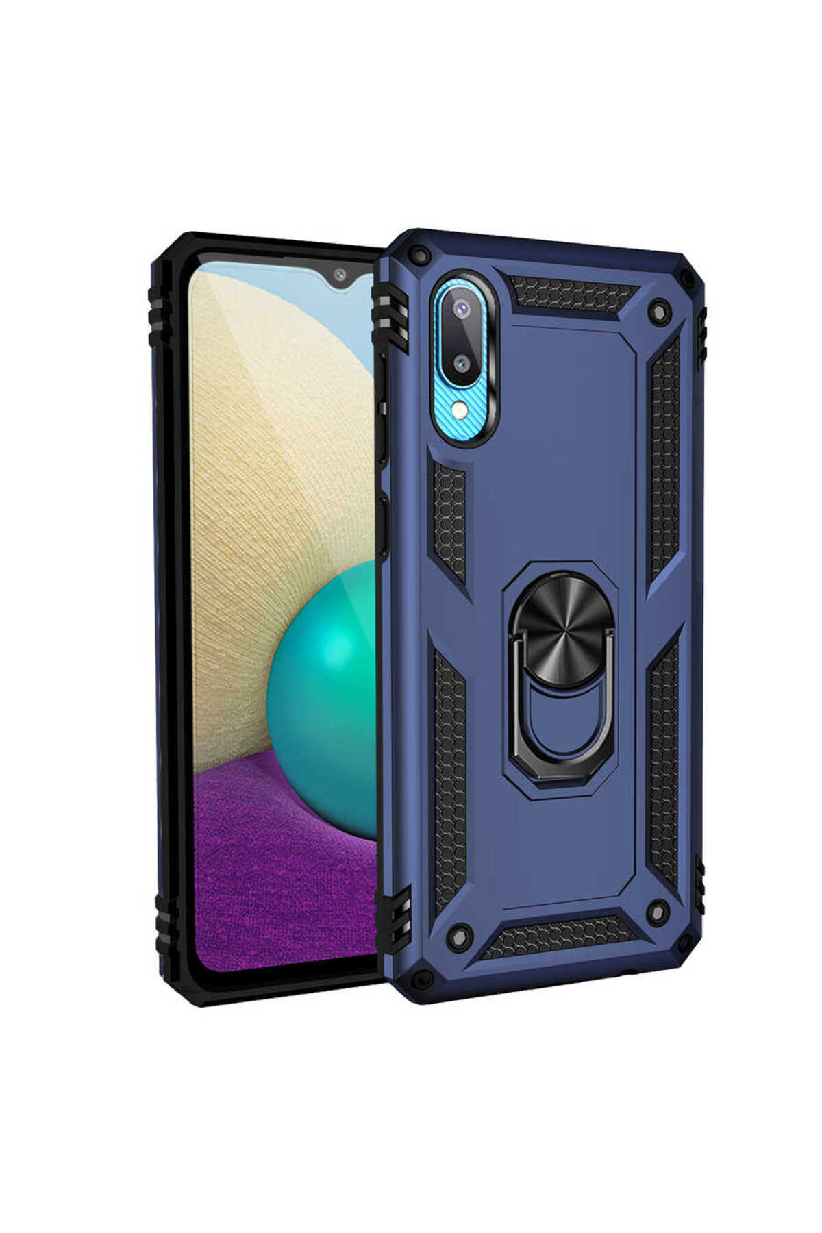 Galaxy A02 Kılıf KHYR Vega Kapak - Mavi