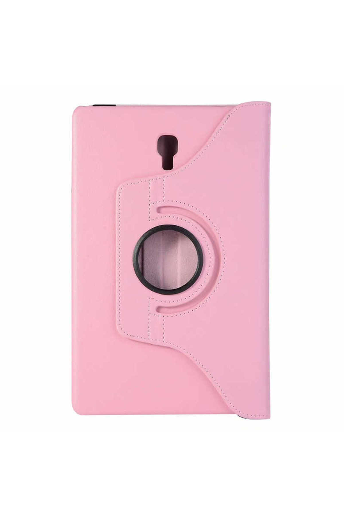 Galaxy Tab A T590 Uyumlu MSCS Dönebilen Standlı Kılıf-Pembe Açık