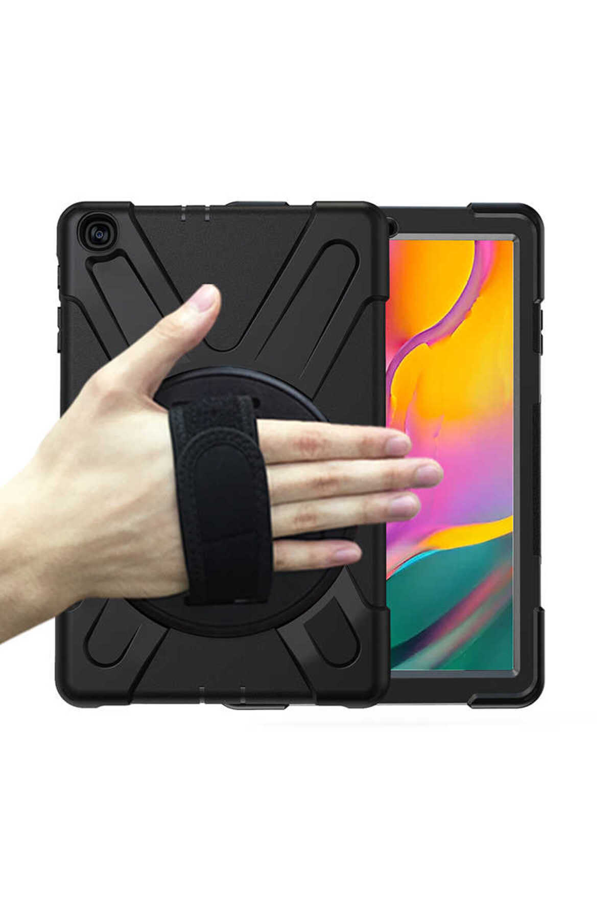 iPad 2. Nesil Uyumlu Uyumlu TKDW Defender Tablet Silikon-Siyah