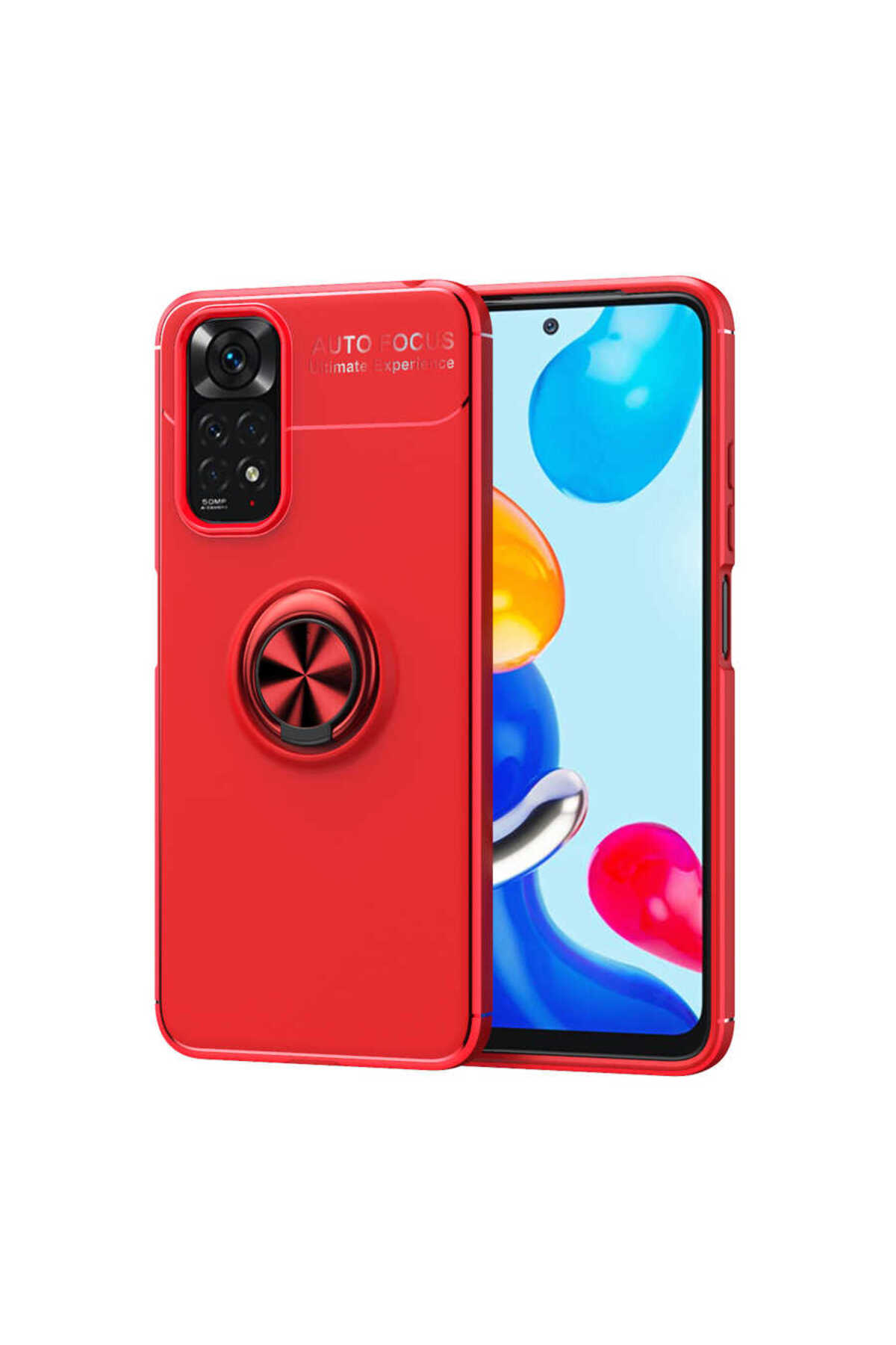 Redmi Note 11 Global Kılıf WNX Ravel Silikon Kapak - Kırmızı