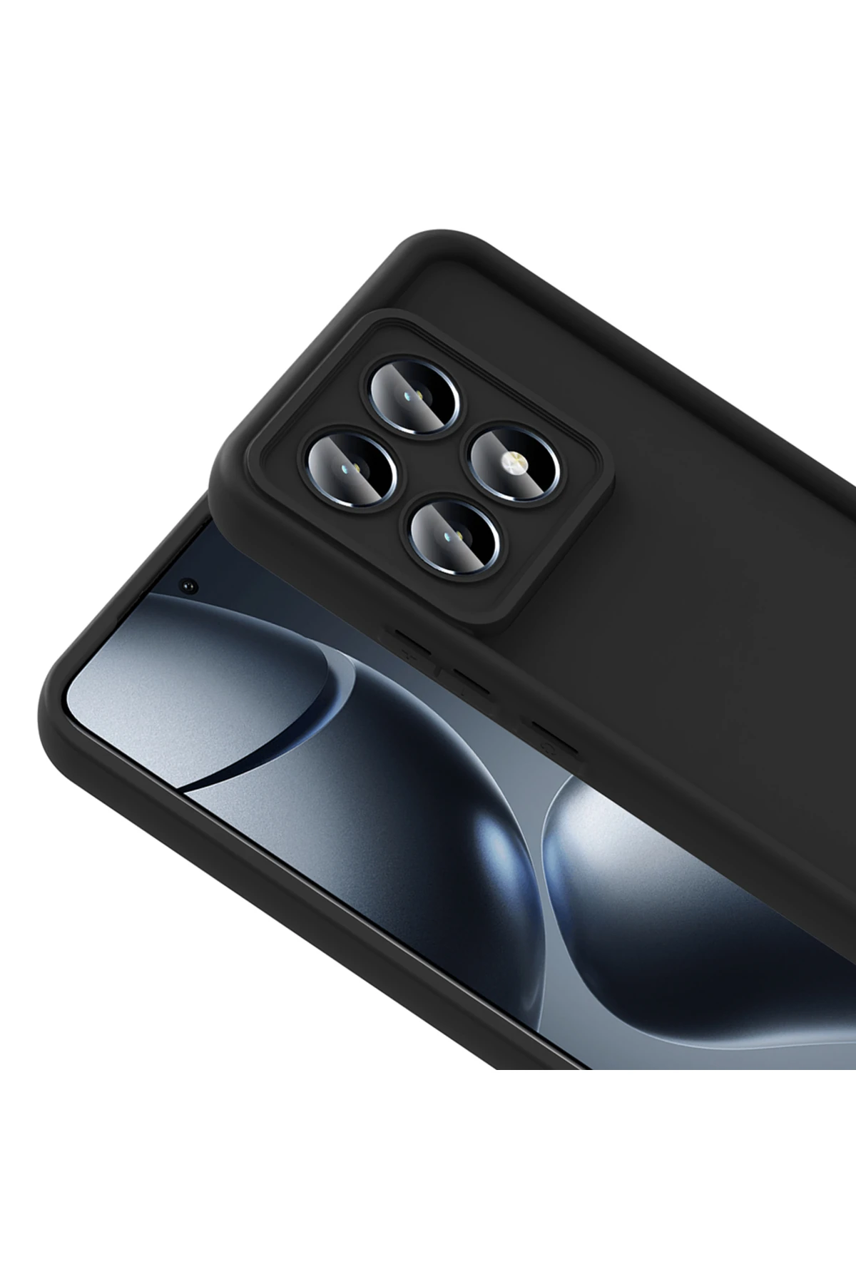 14T Kılıf Kamera Korumalı NXXA Ananas Kapak - Siyah