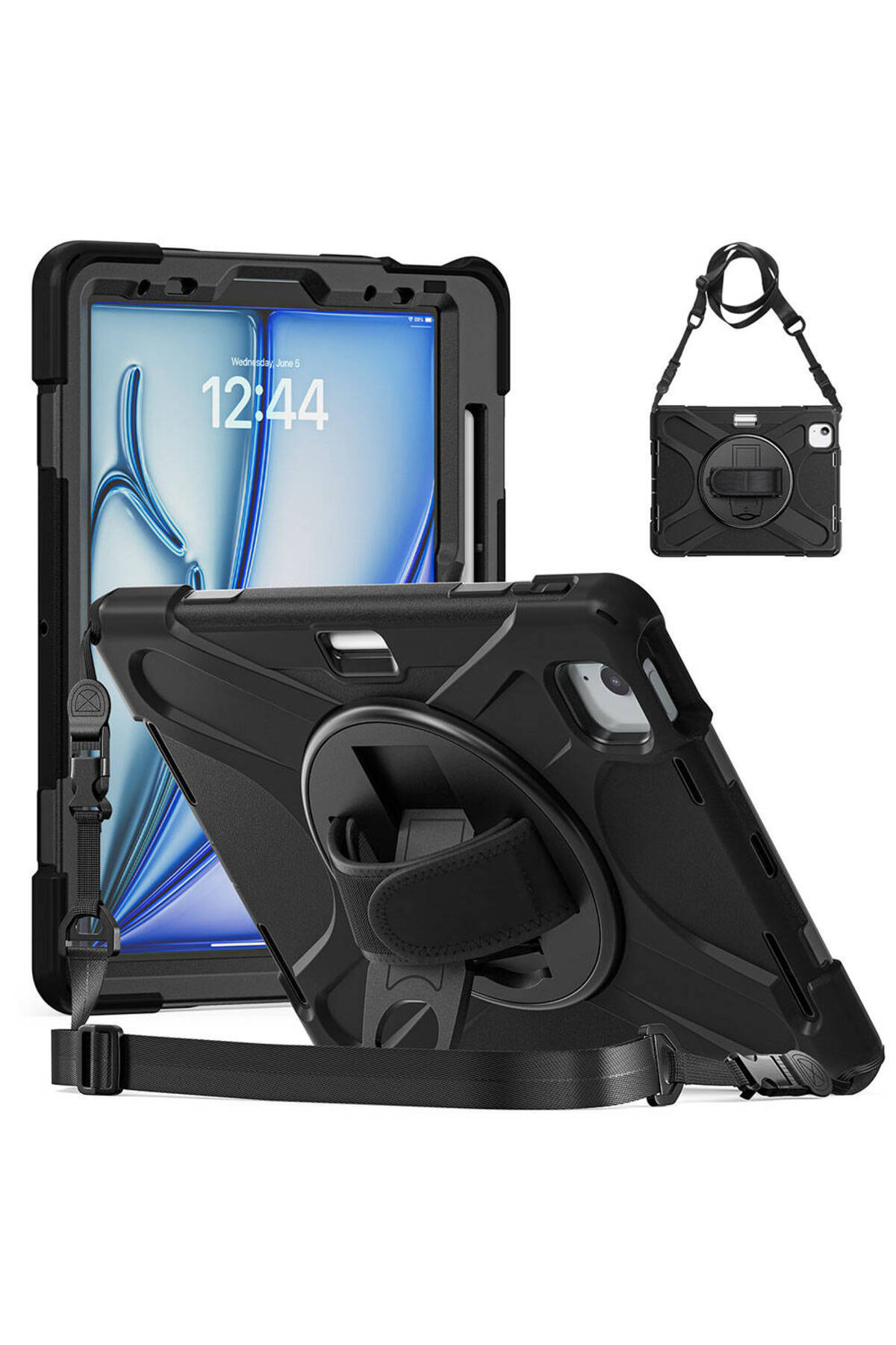iPad Pro 11 2022 M2 Zore Defender Tablet Silikon - Siyah