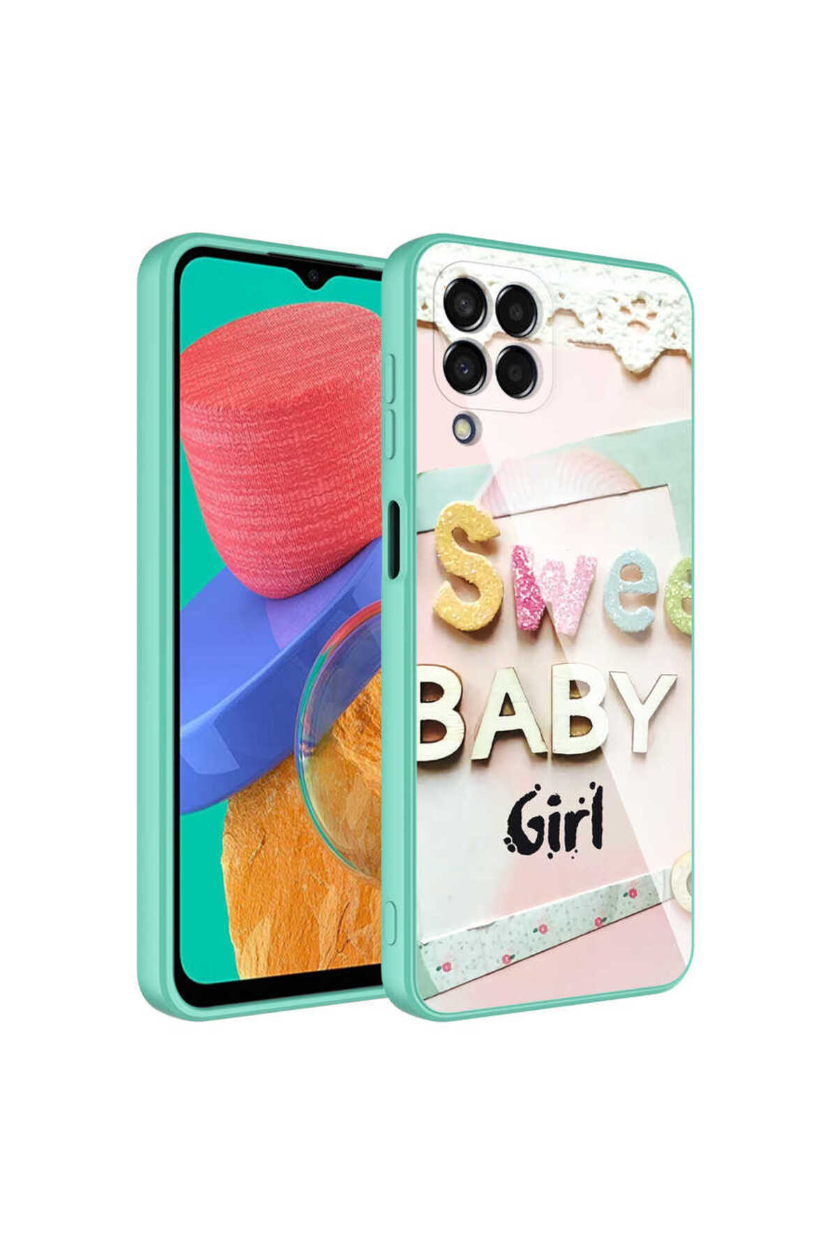 Galaxy M33 Kılıf Kamera Korumalı Desenli Sert Silikon ECRZ Epoksi Kapak - NO6