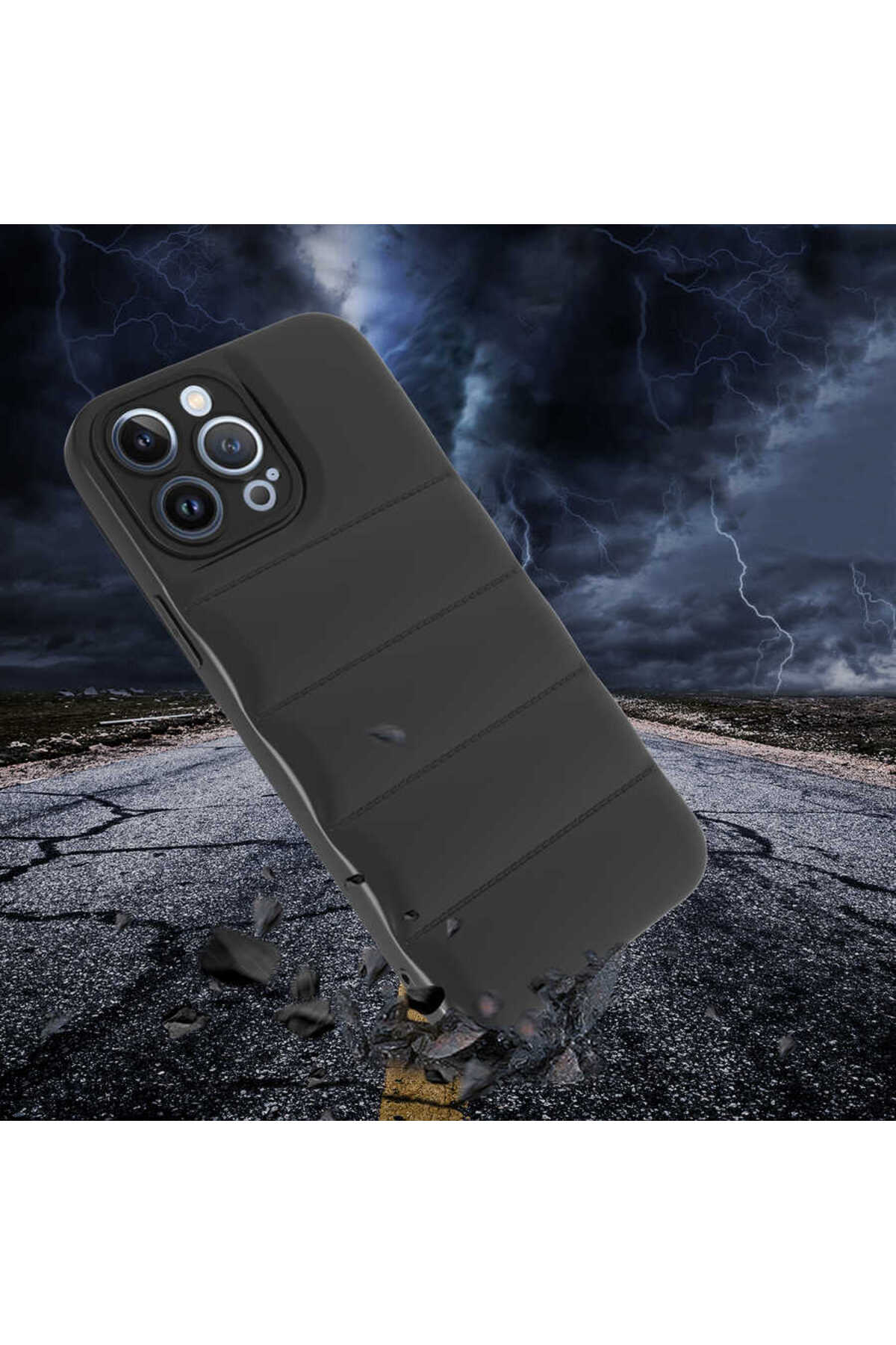 iPhone 12 Pro Uyumlu OMSY Kasis Kılıf-Saks Mavi