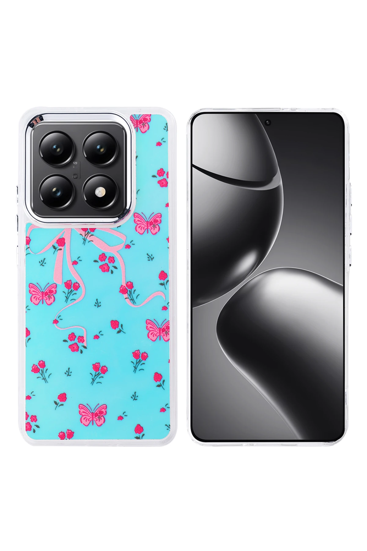 14T Pro Kılıf Airbag Tasarımlı OMSY Hadra Kapak - Kelebek