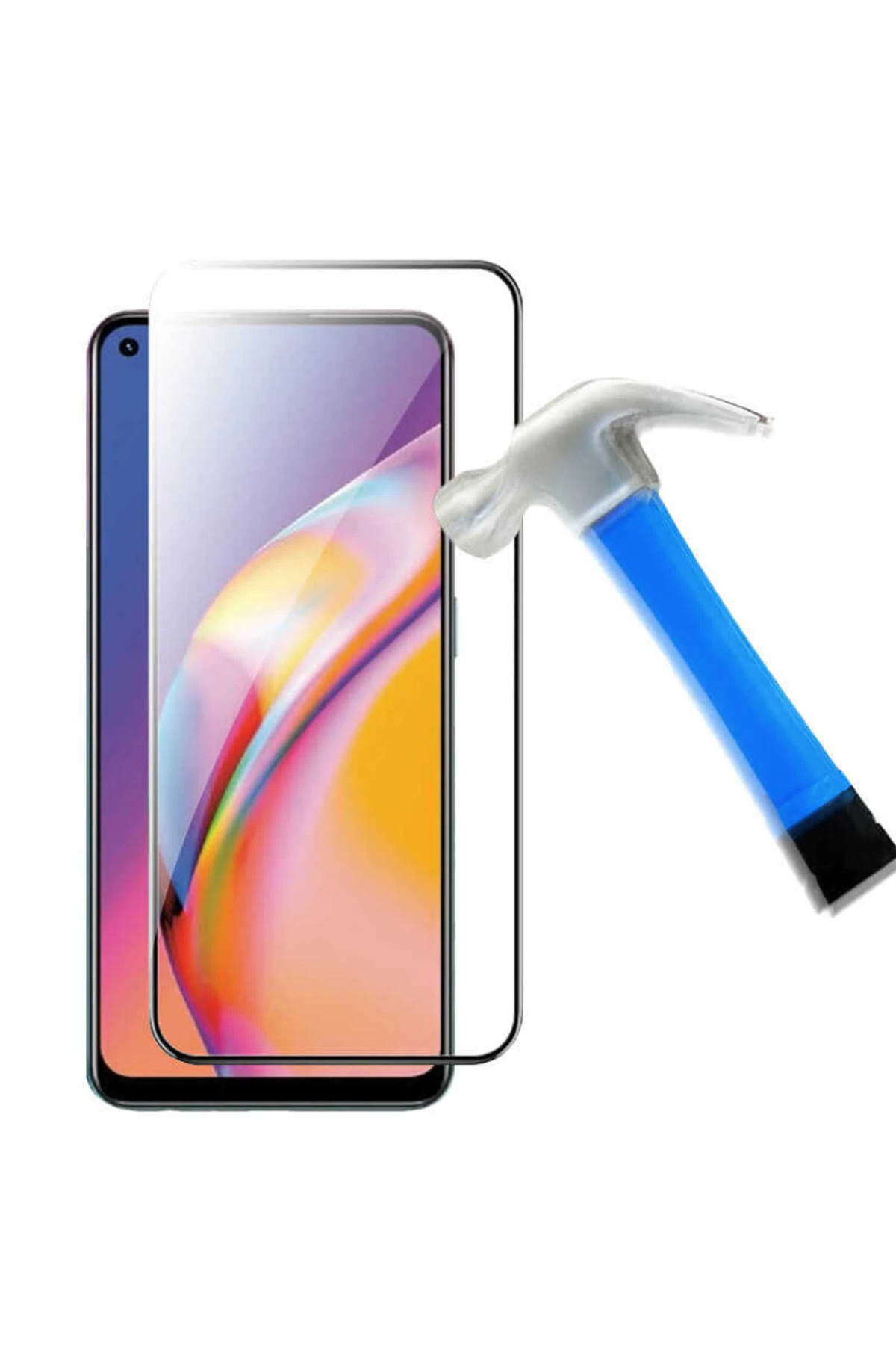 Oppo A74 4G Uyumlu Davin 5D Cam OMSY Ekran Koruyucu