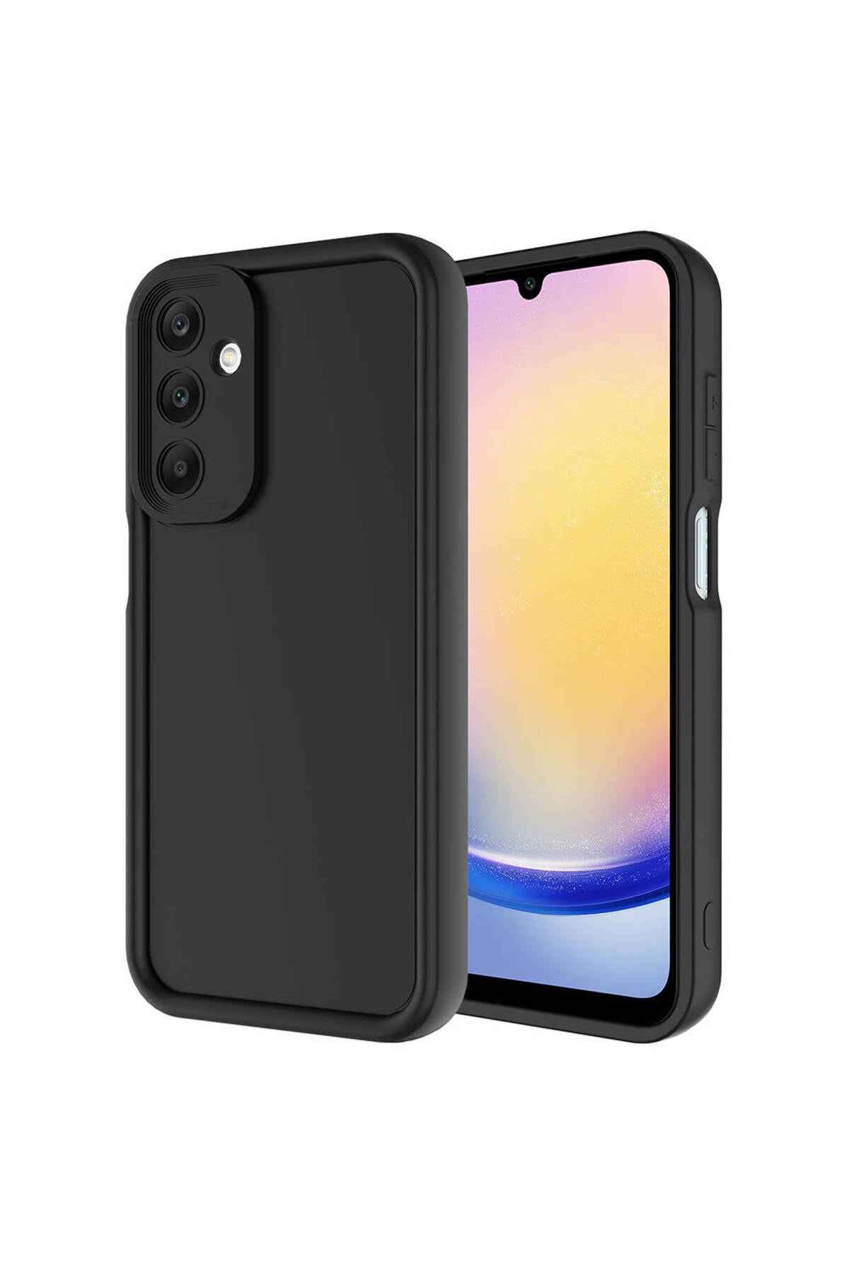 Galaxy A25 Kılıf Kamera Korumalı LCKC Ananas Kapak - Siyah