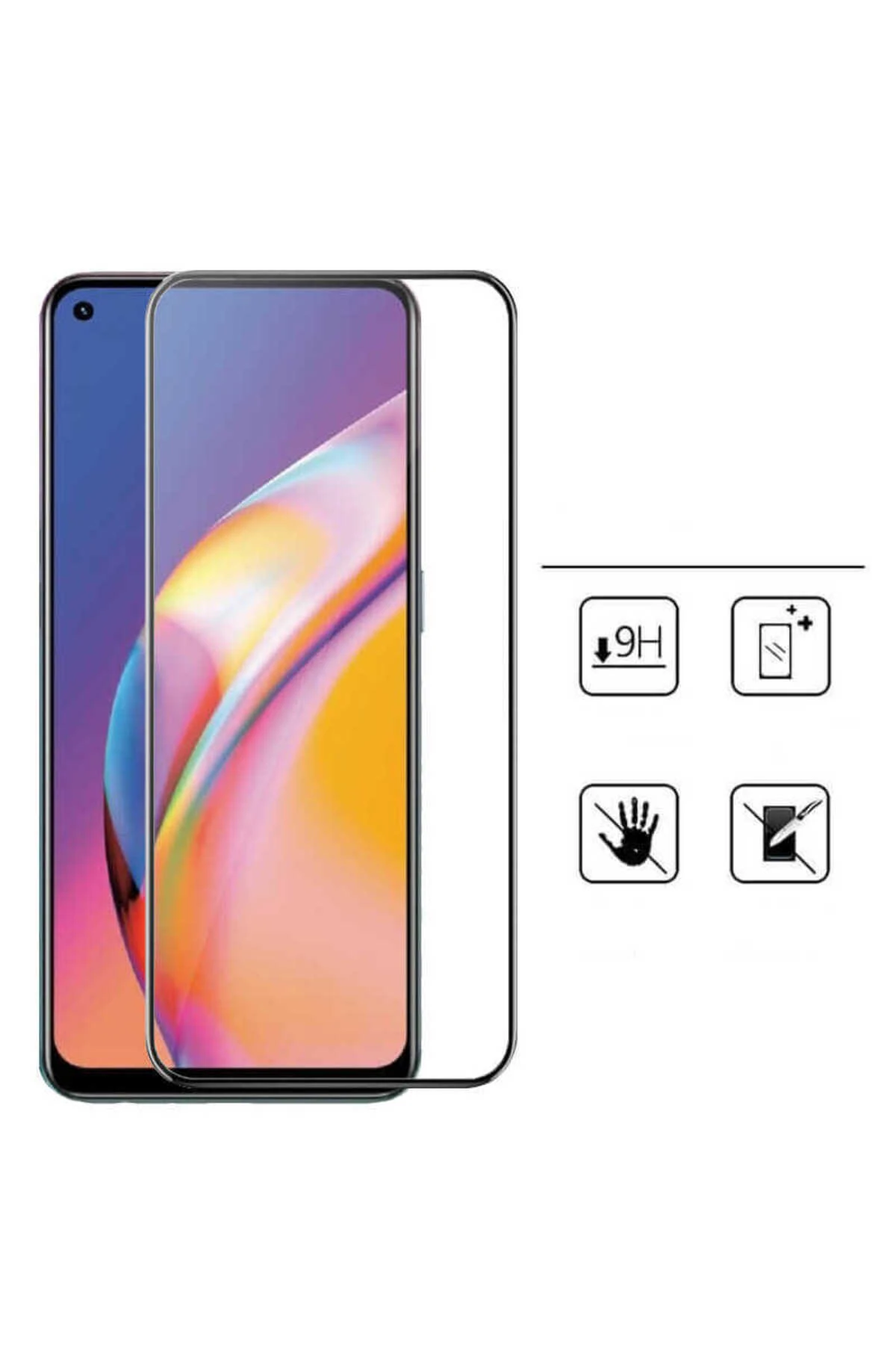 Oppo A74 4G Uyumlu Davin 5D Cam OMSY Ekran Koruyucu