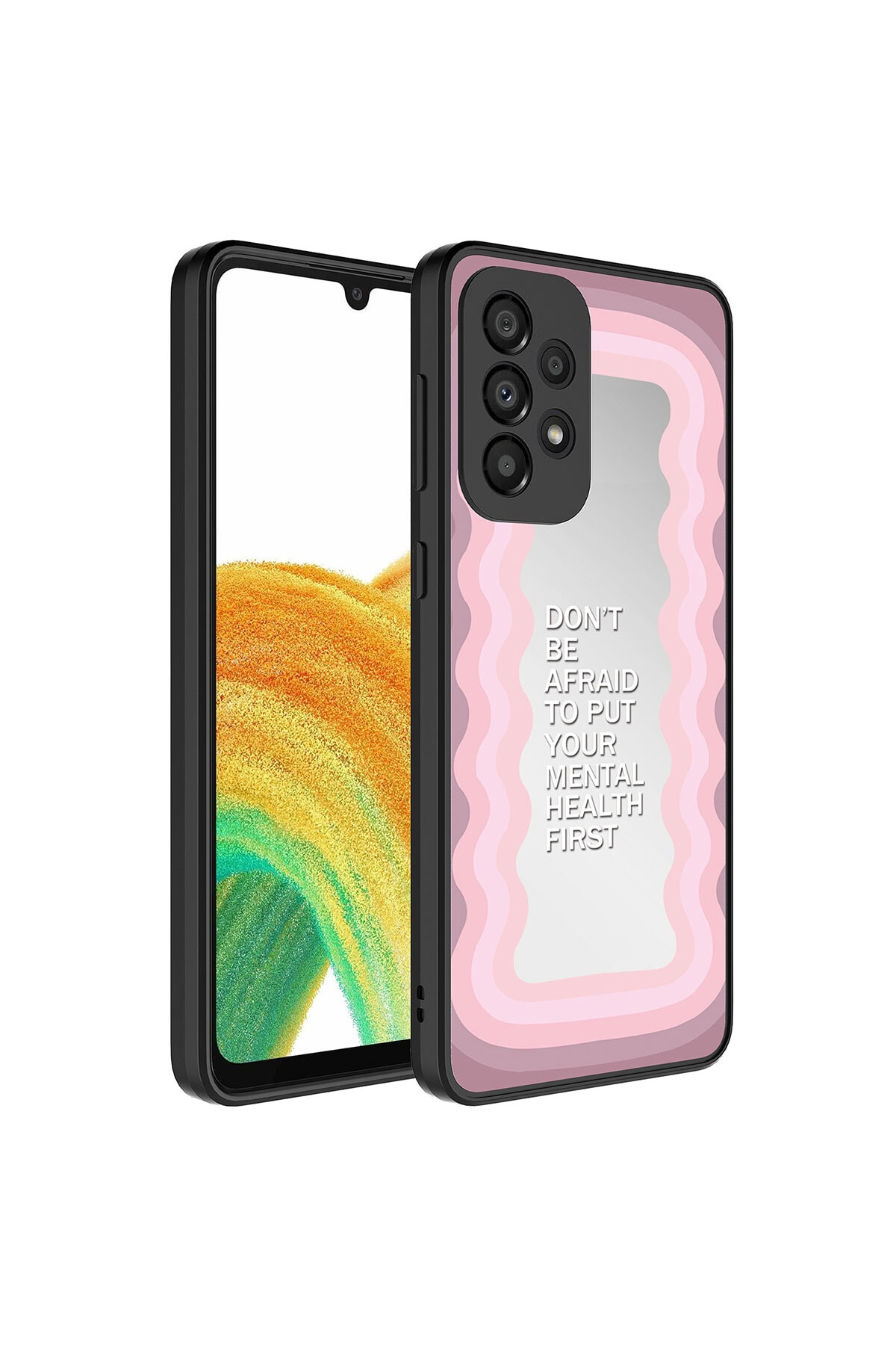 Galaxy A73 Kılıf Aynalı Desenli Kamera Korumalı Parlak TKNC Mirror Kapak - Ayna