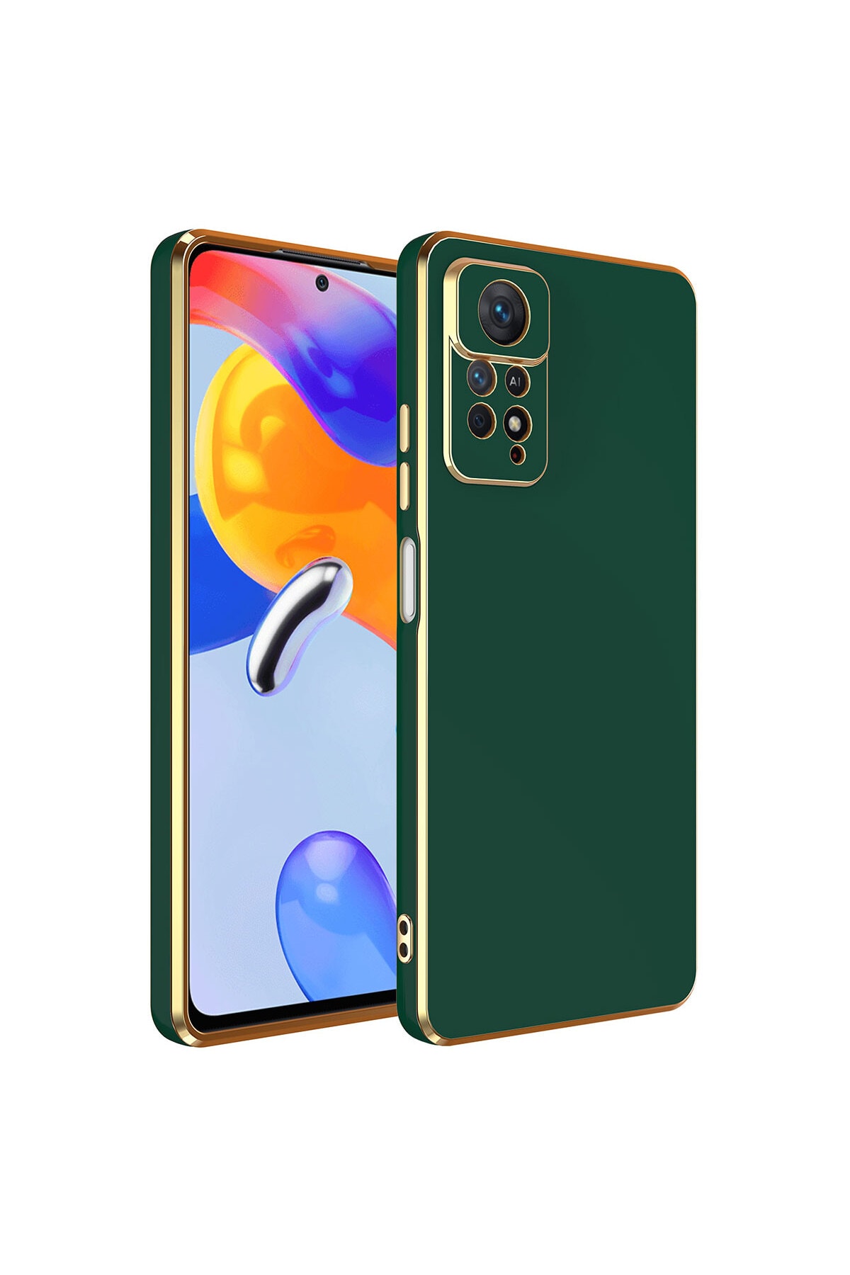 Redmi Note 12 Pro 4G Kılıf MSCS Bark Kapak - Koyu Yeşil