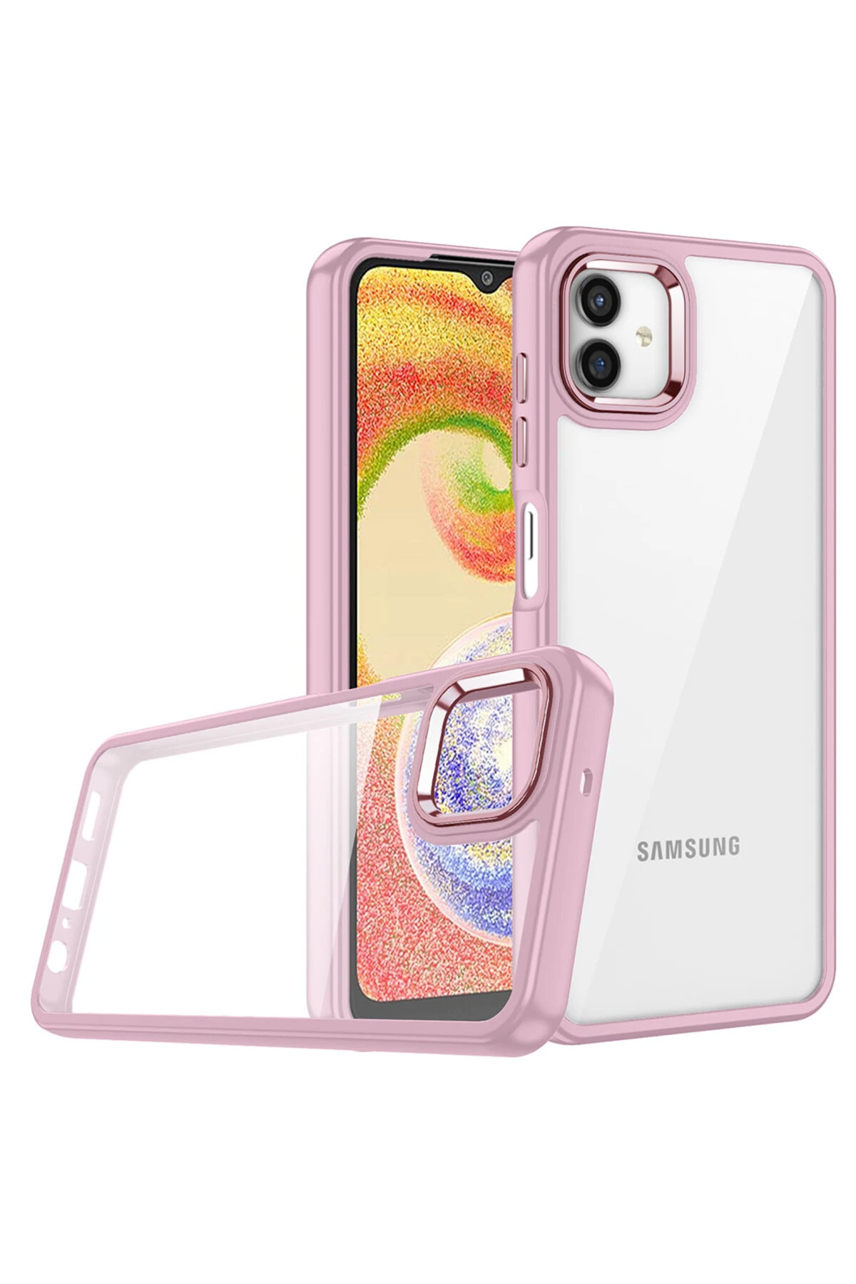 Galaxy A04 Kılıf TKNC Flora Kapak - Rose Gold