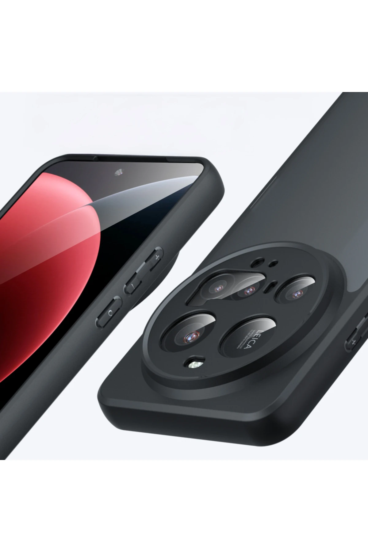 15 Ultra Kılıf Kamera Korumalı Şeffaf Arka Yüzey MYST New Roll Kapak - Siyah