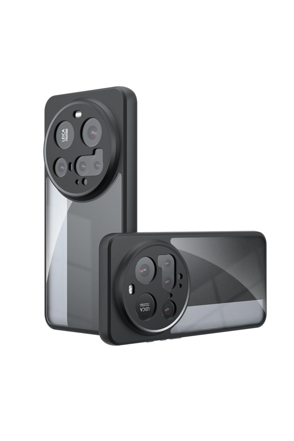 15 Ultra Kılıf Kamera Korumalı Şeffaf Arka Yüzey MYST New Roll Kapak - Siyah