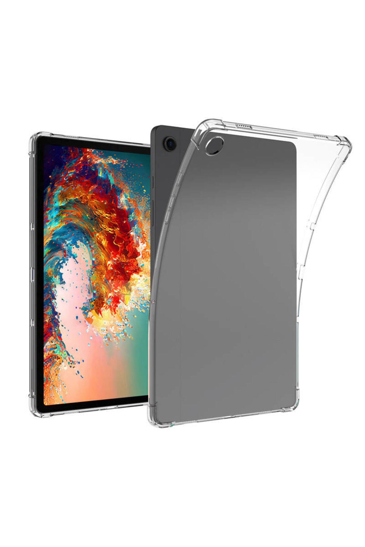 Galaxy Tab A9 Kılıf Uyumlu OMSY Tablet Nitro Anti Shock Silikon Kapak-Renksiz