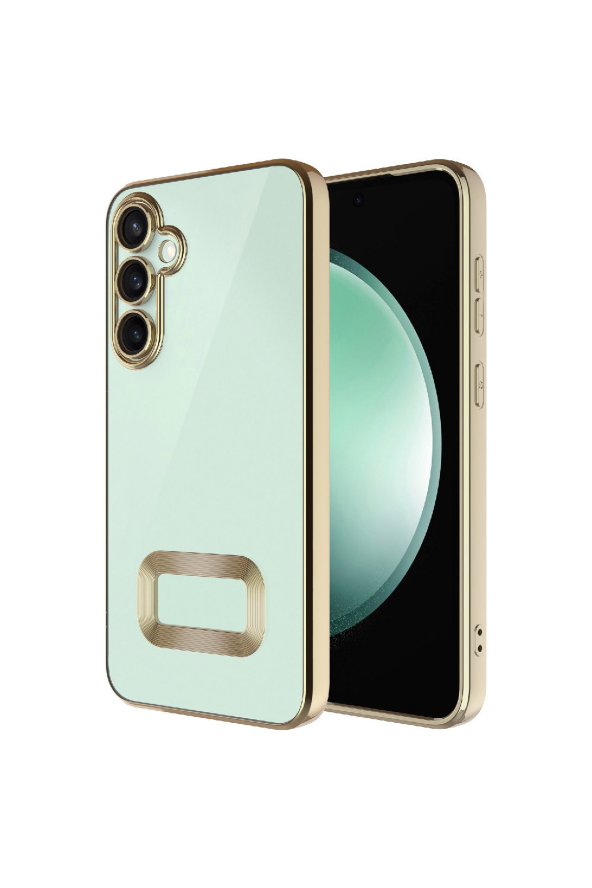 Galaxy A26 Kılıf Kamera Korumalı Logo Gösteren ECRZ Omega Kapak - Siyah