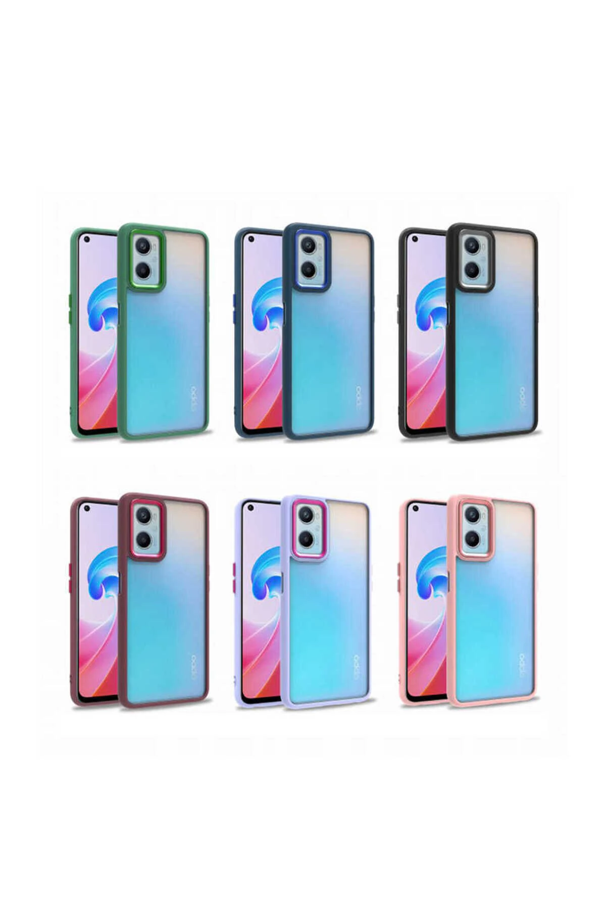 A76 Kılıf KHYR Flora Kapak - Rose Gold